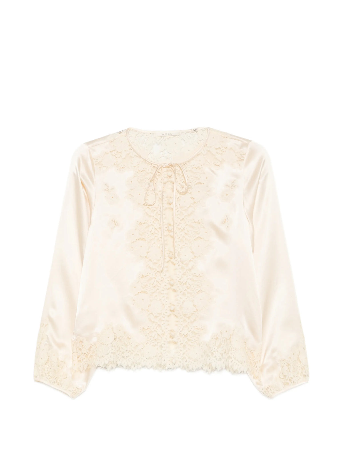 Lucine lace-panel blouse