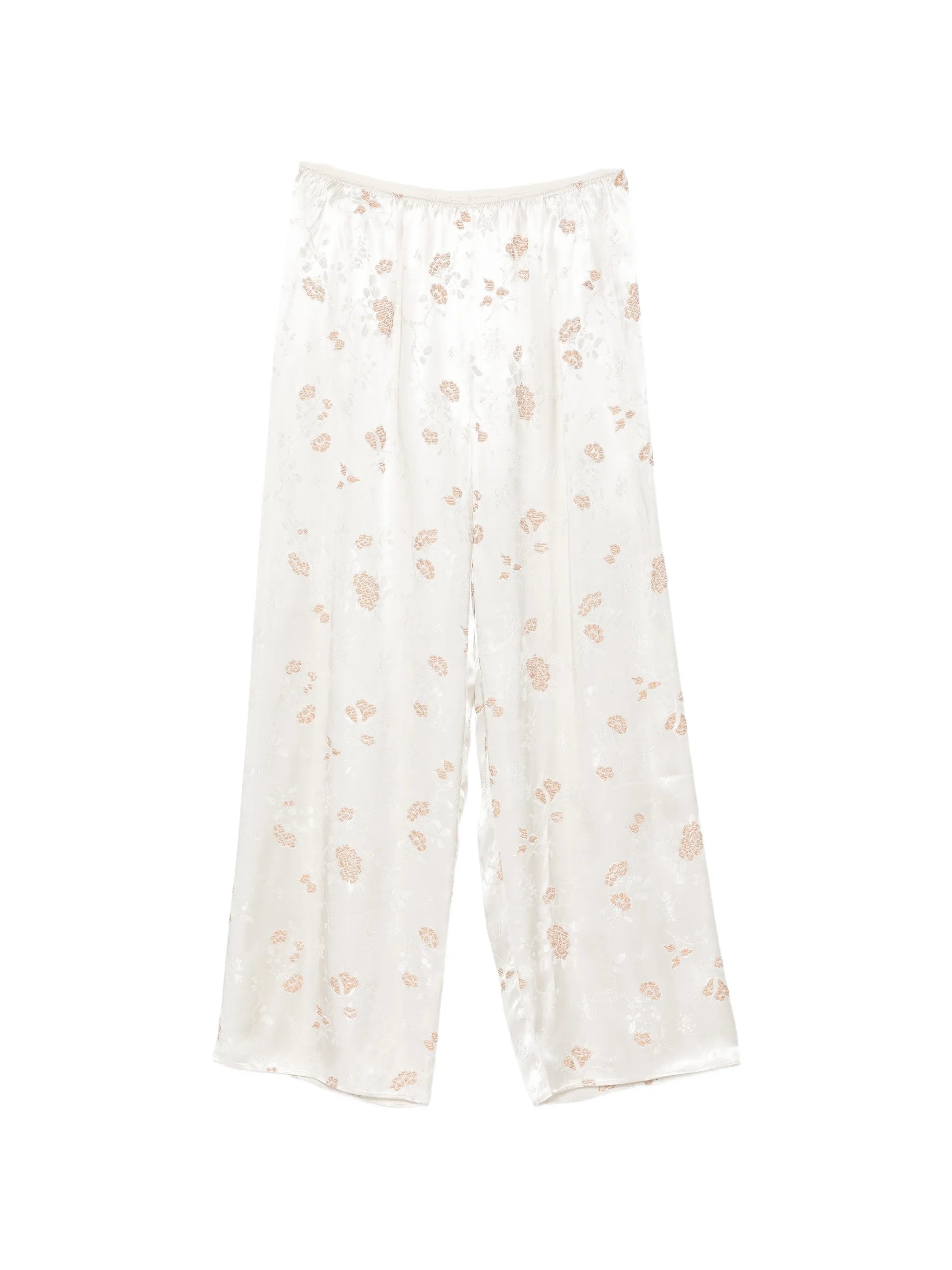Lavona floral-jacquard trousers