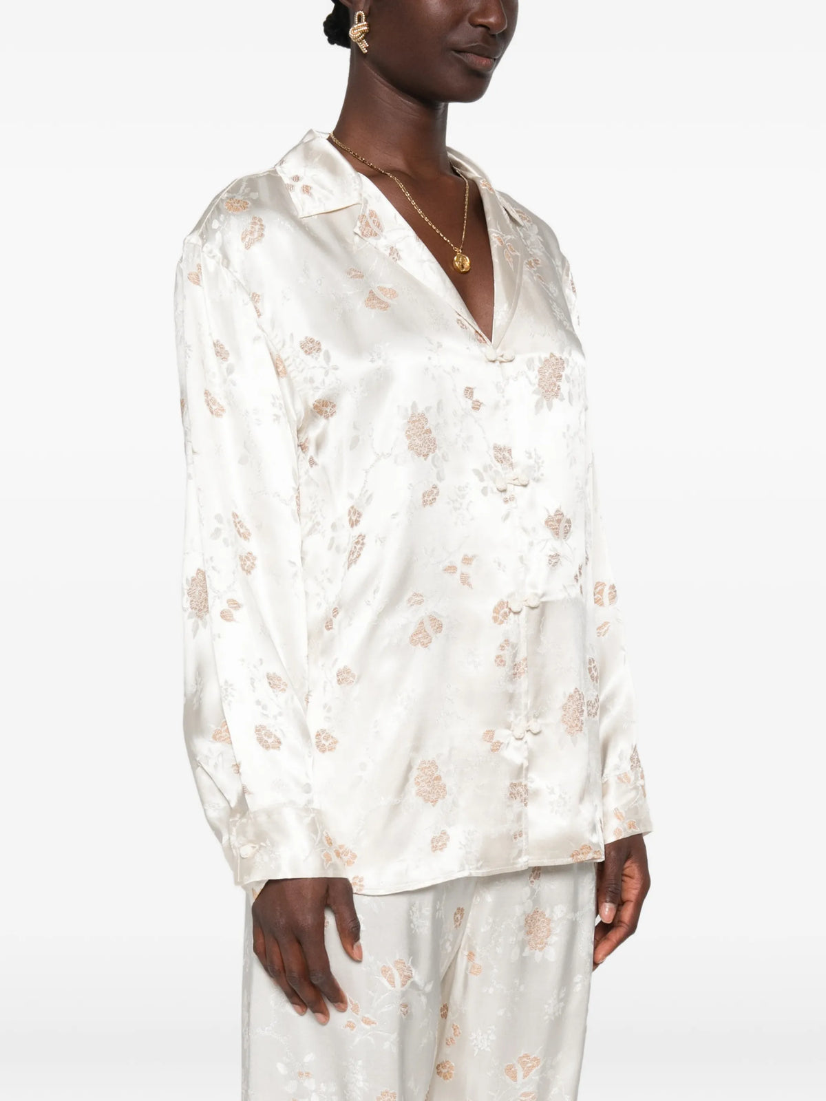 Maurise floral-jacquard shirt