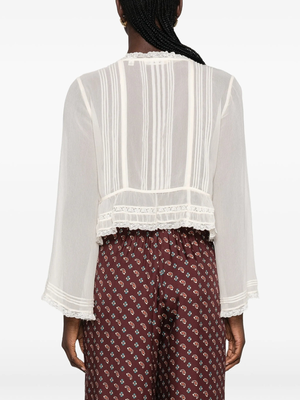 Elodine lace-trim blouse