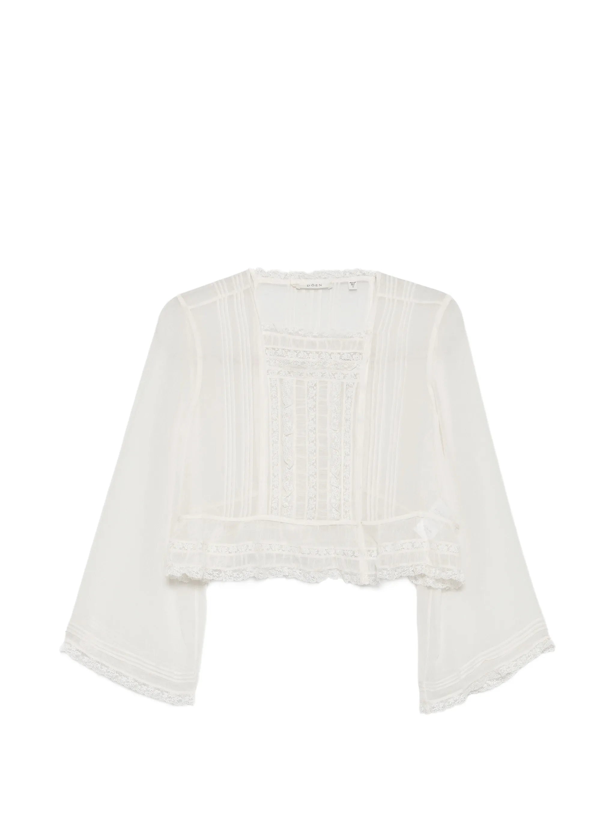 Elodine lace-trim blouse