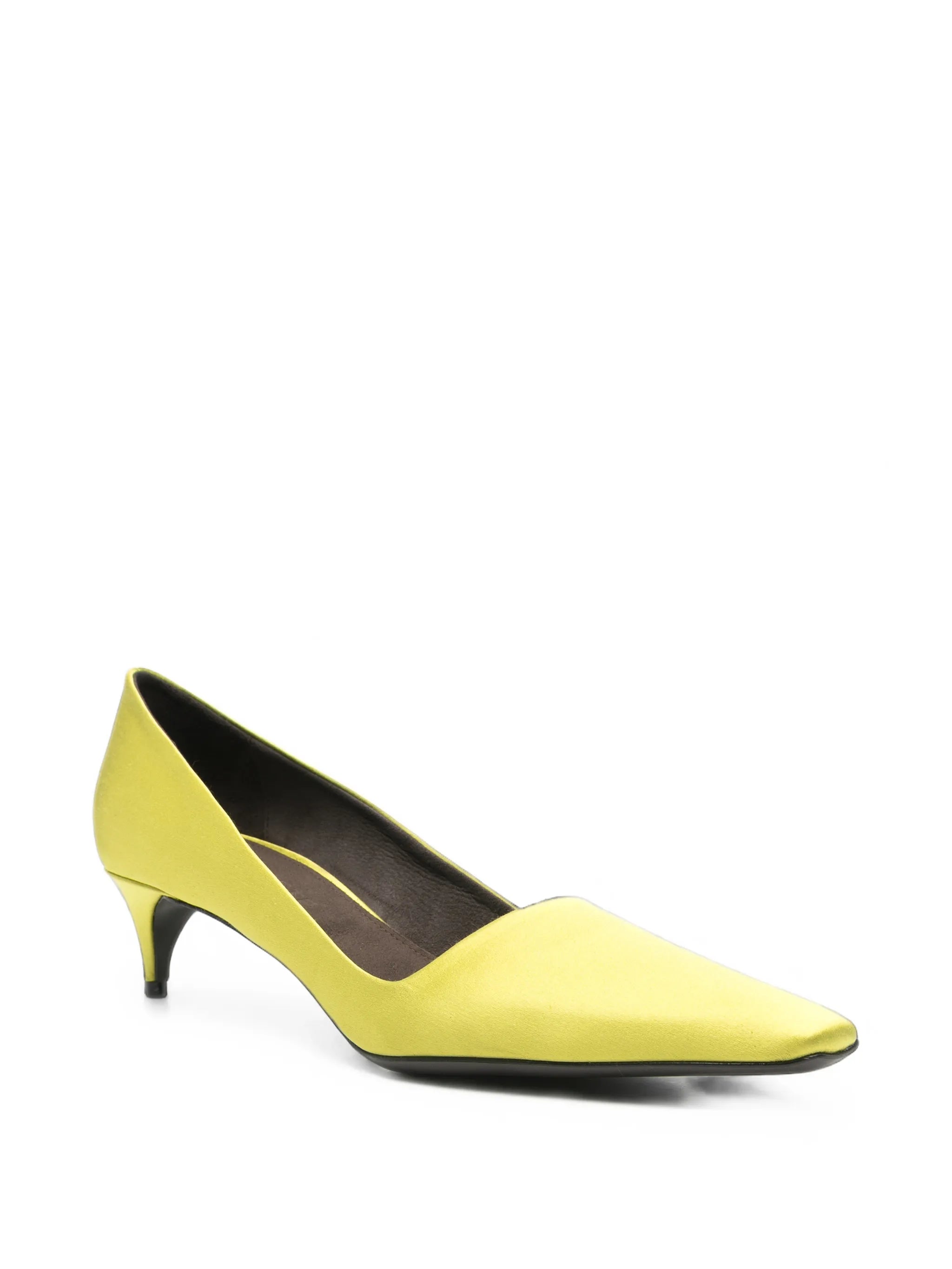 satin heeled pumps