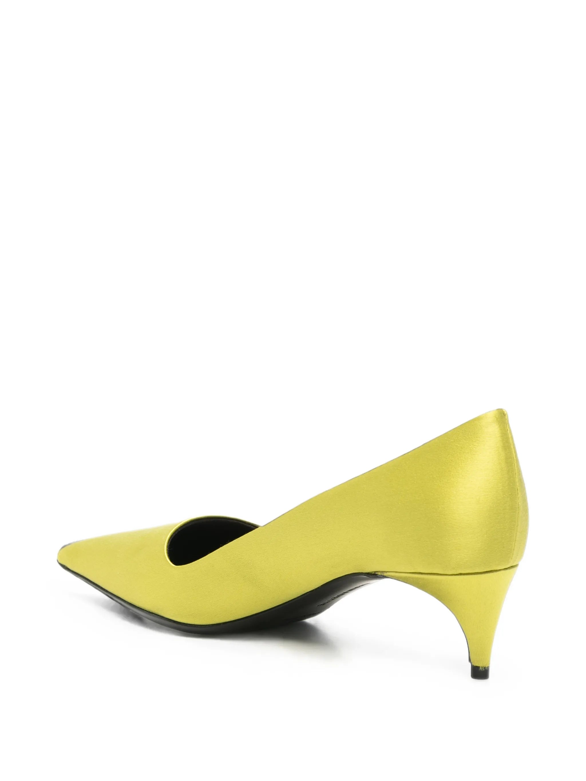 satin heeled pumps