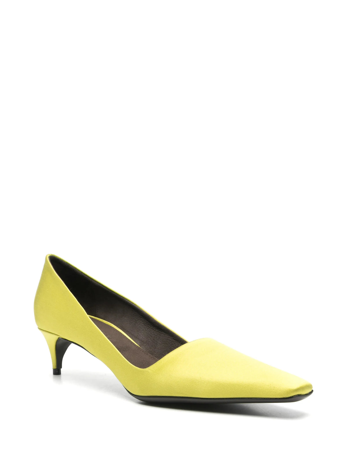 satin heeled pumps