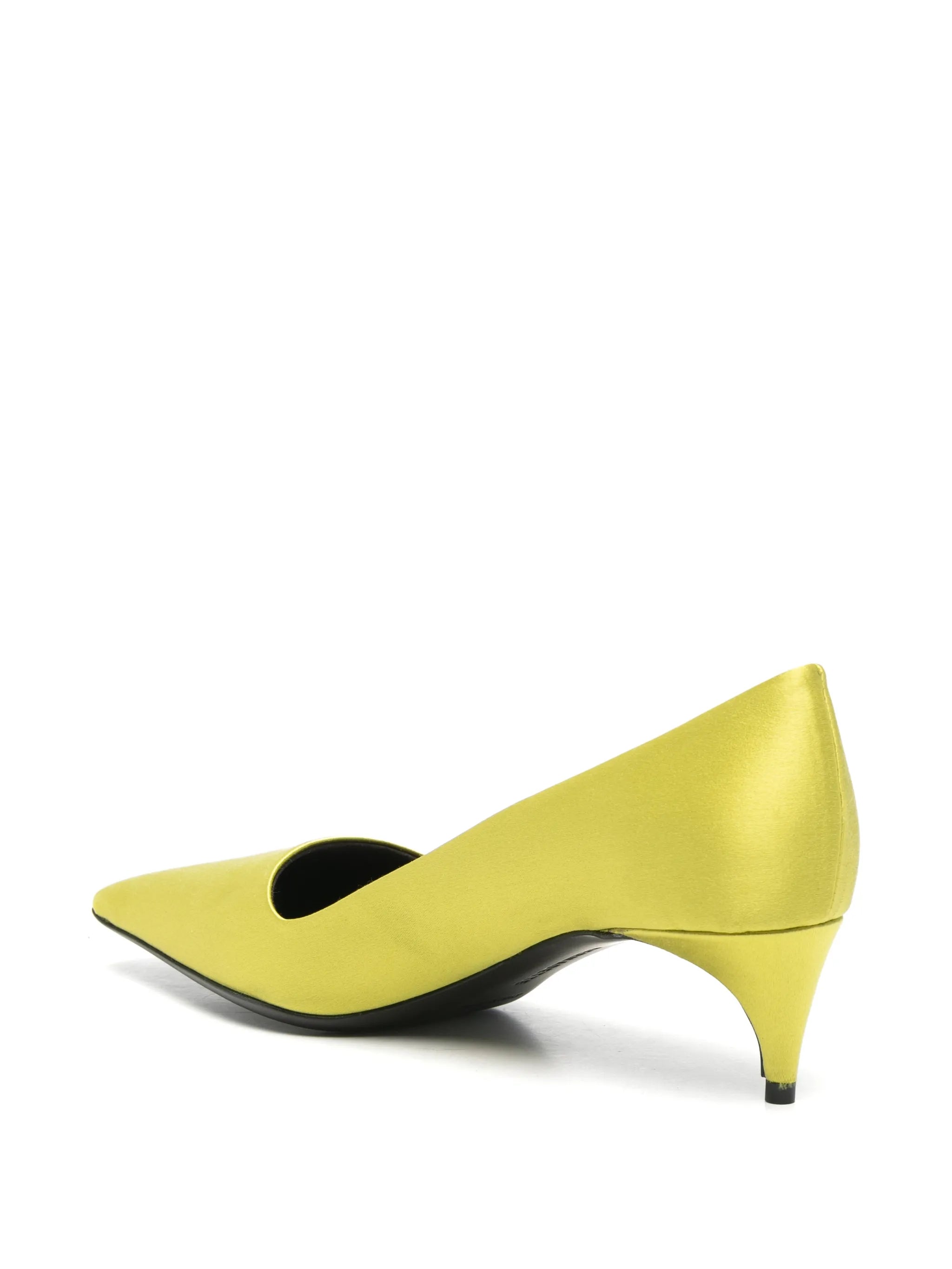 satin heeled pumps