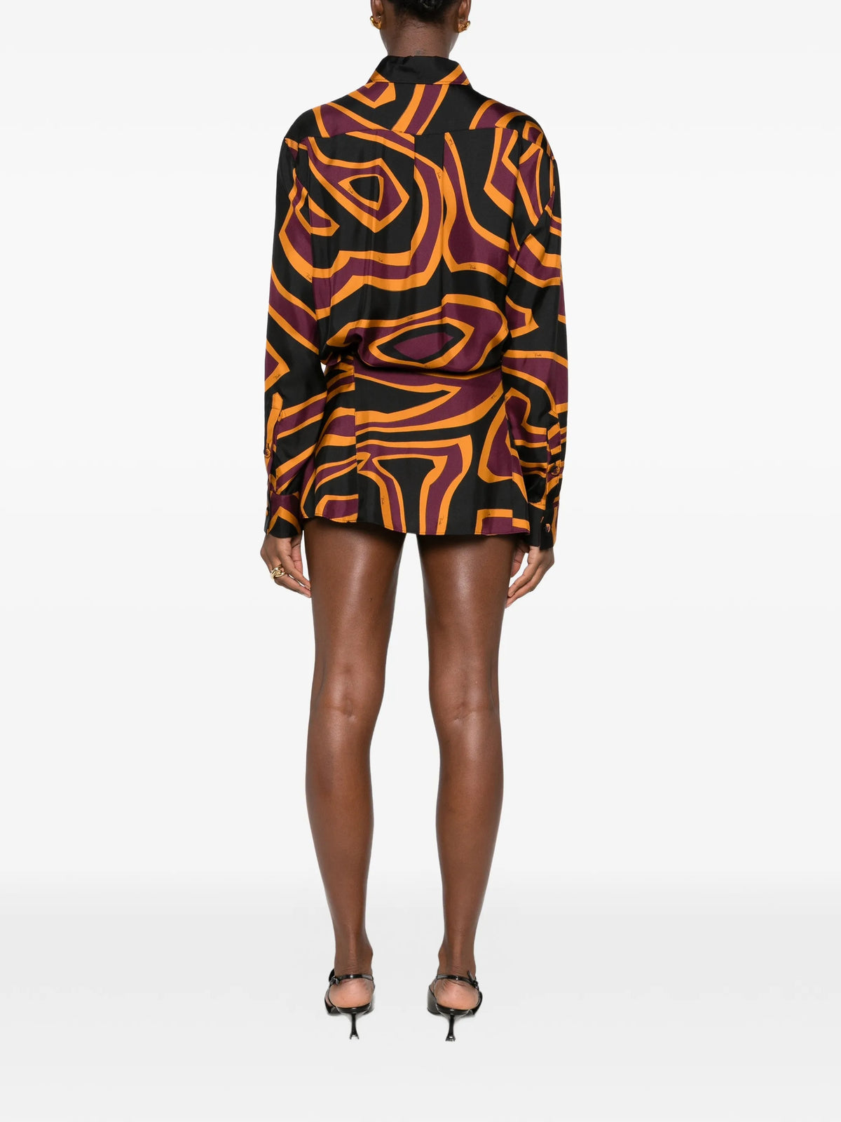 Labirinto-print mini shirt dress