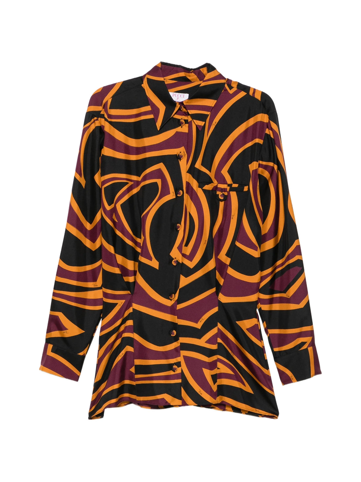 Labirinto-print mini shirt dress