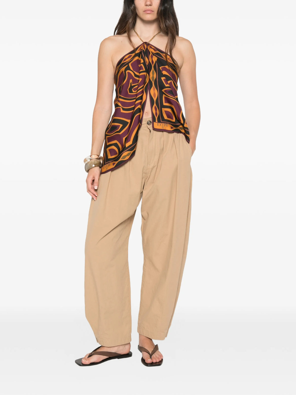 chain-link halterneck top