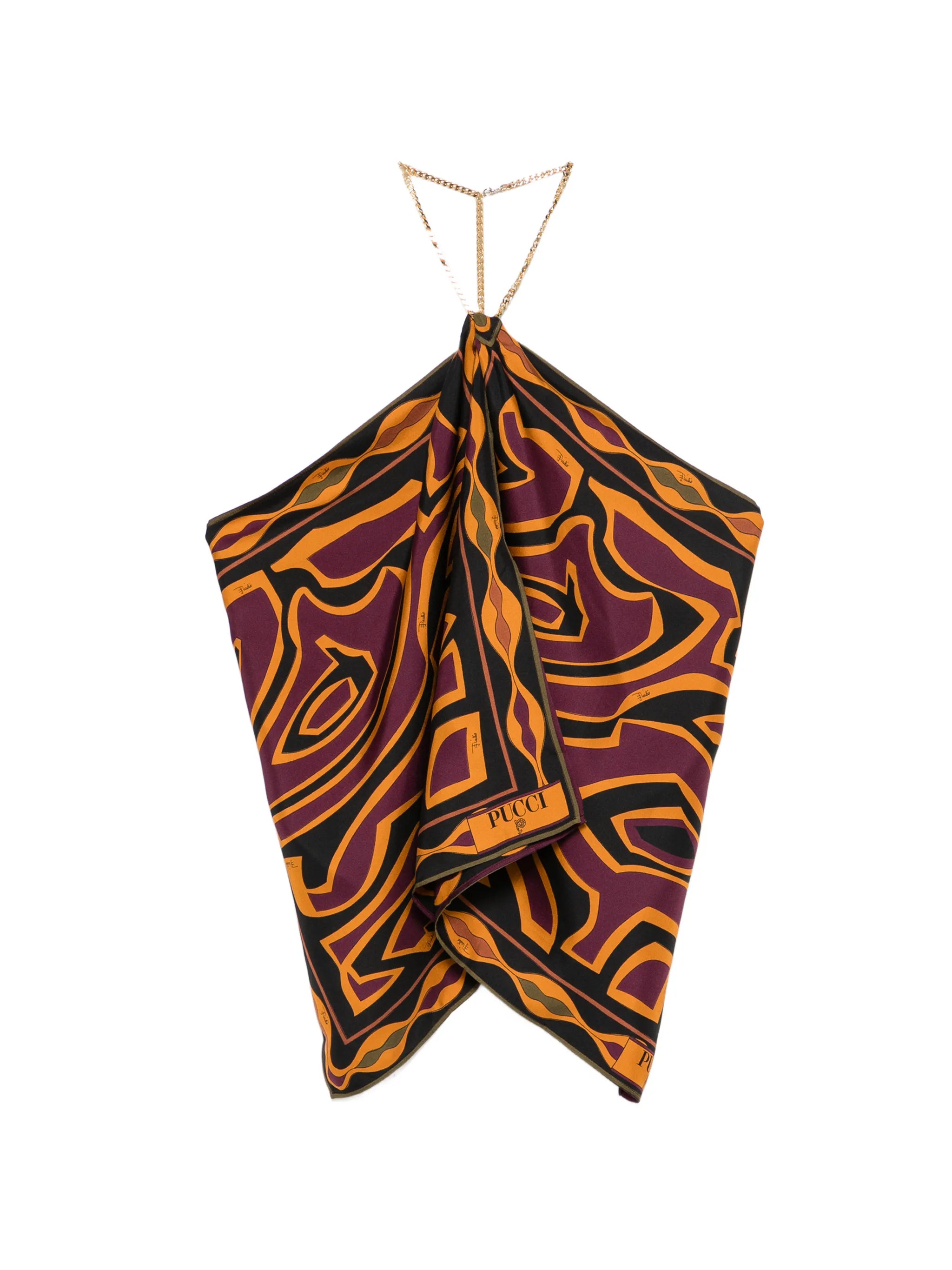 chain-link halterneck top