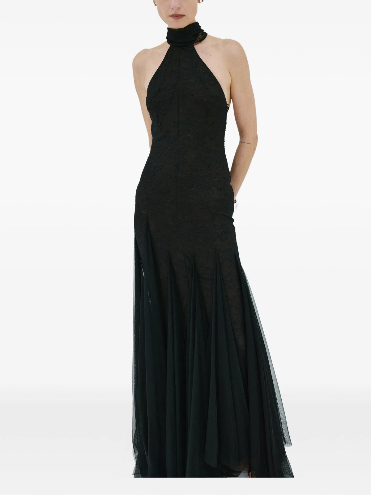 Elowen halterneck lace maxi dress