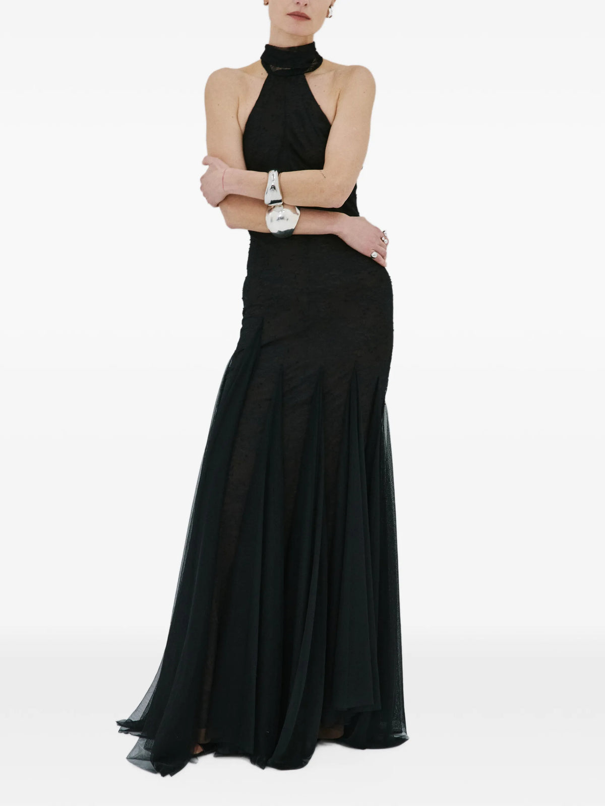 Elowen halterneck lace maxi dress
