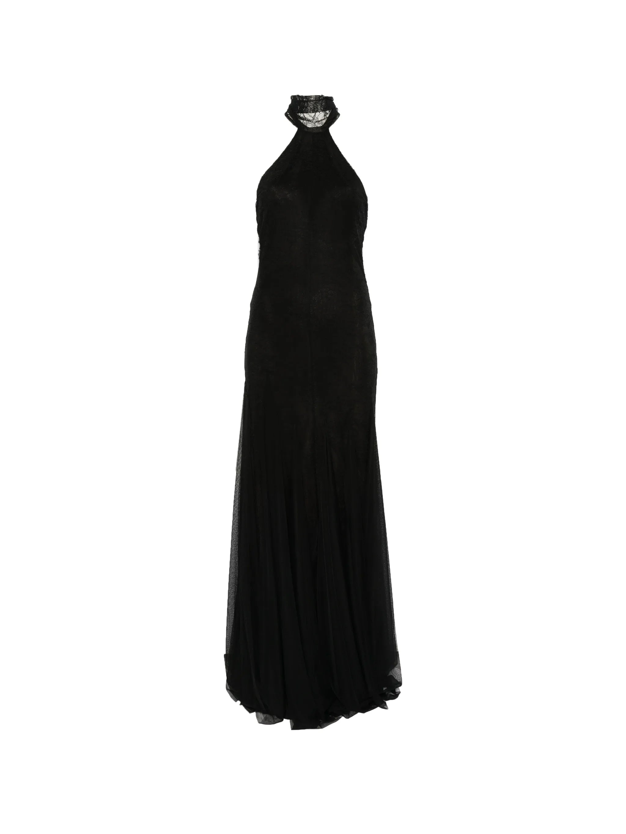 Elowen maxi dress in black fine lace