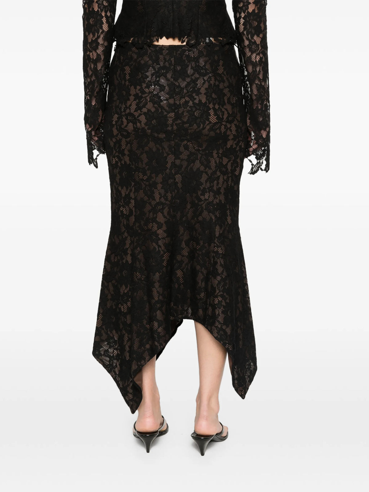 Faela midi skirt in black lace