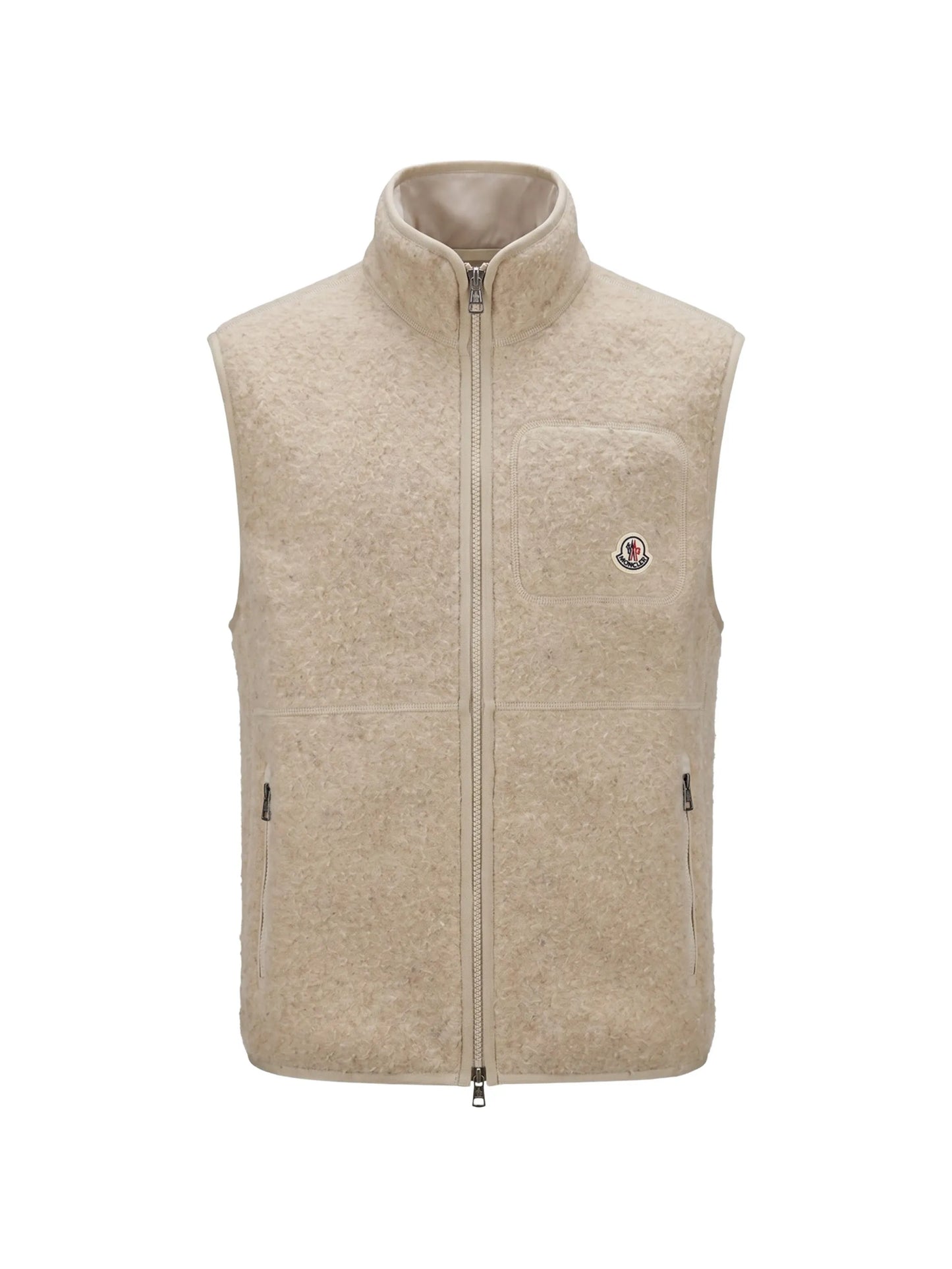 logo-patch brushed-effect gilet