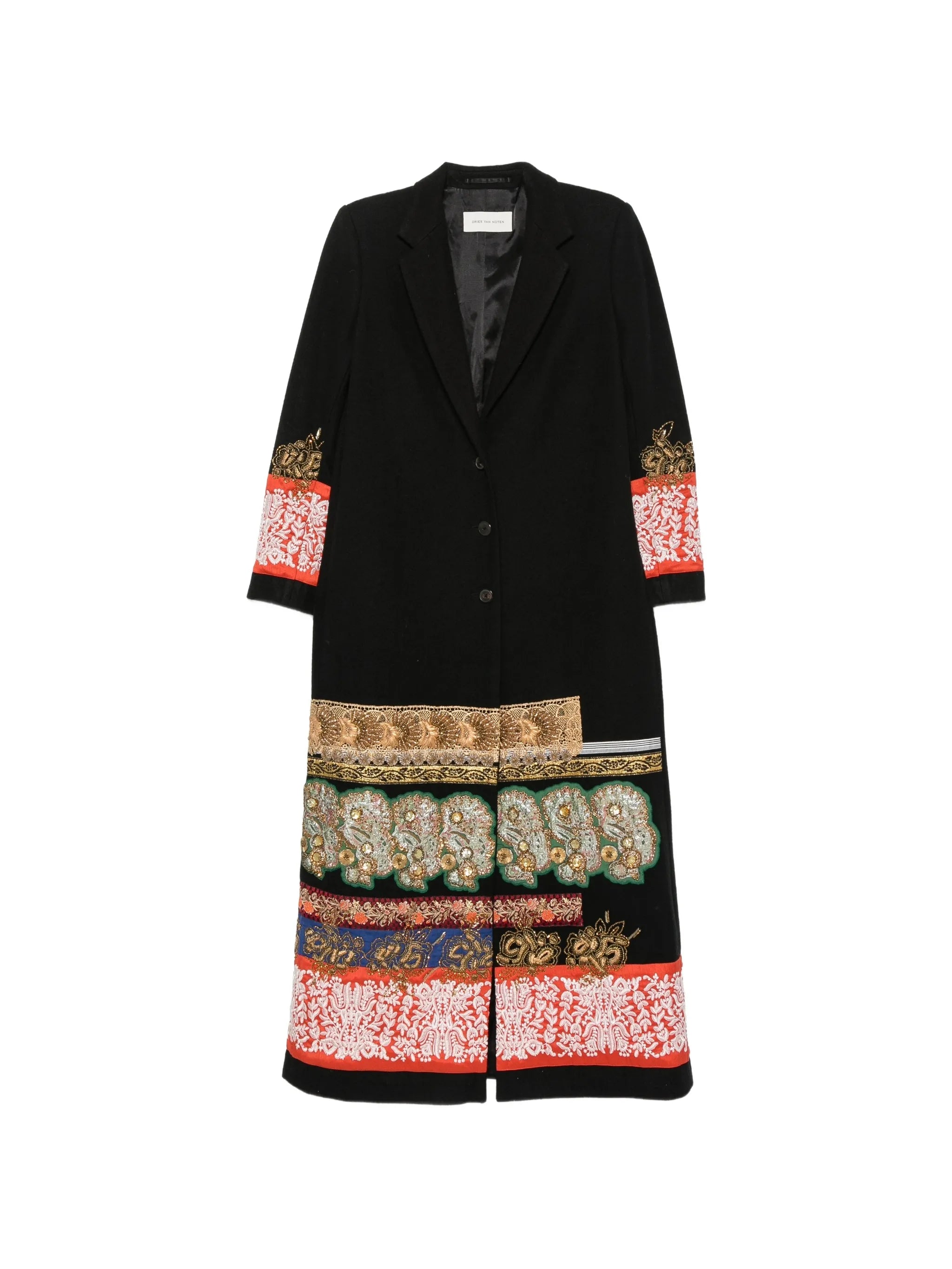 Richy embroidered wool coat