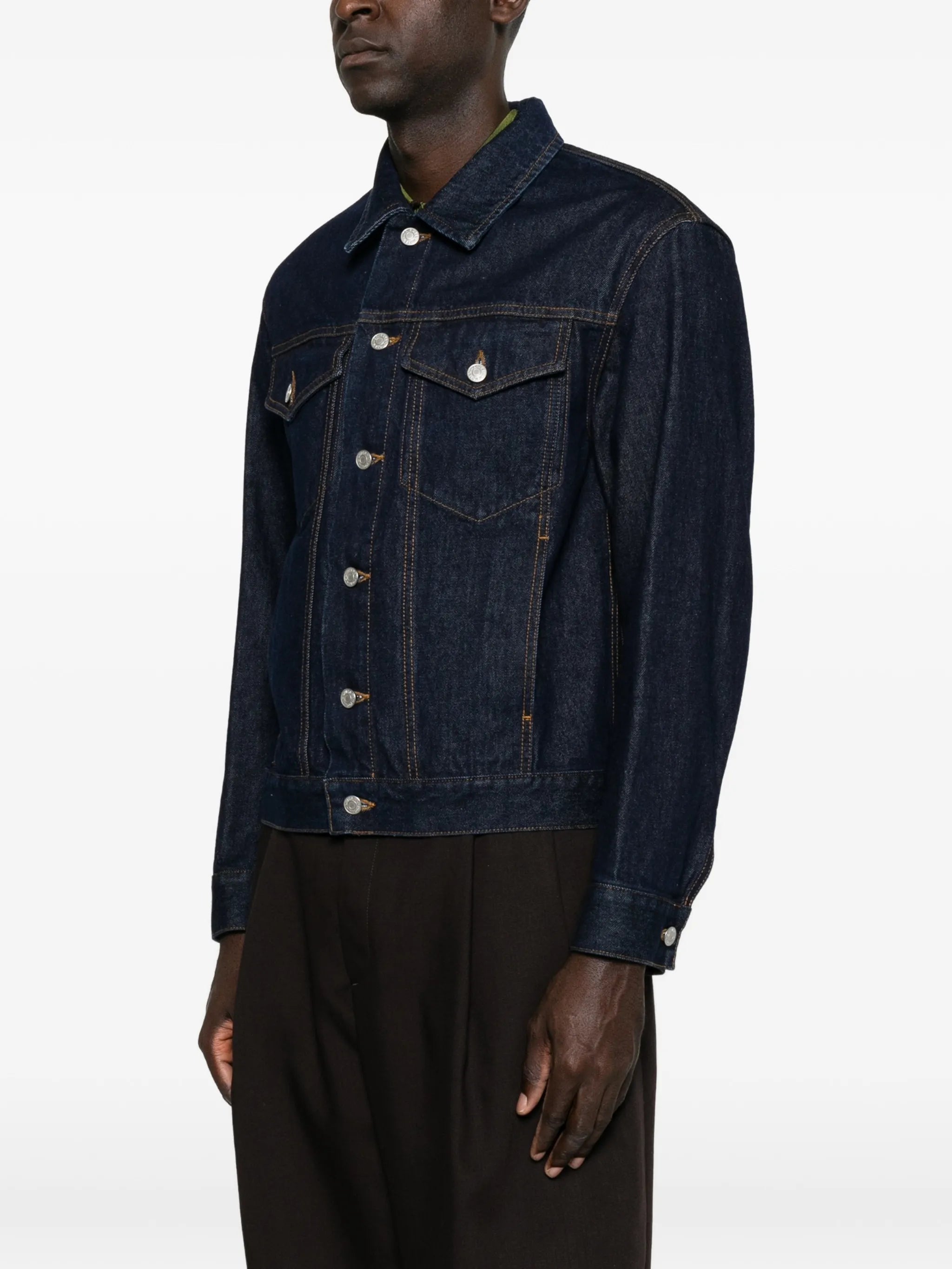 button-down denim jacket