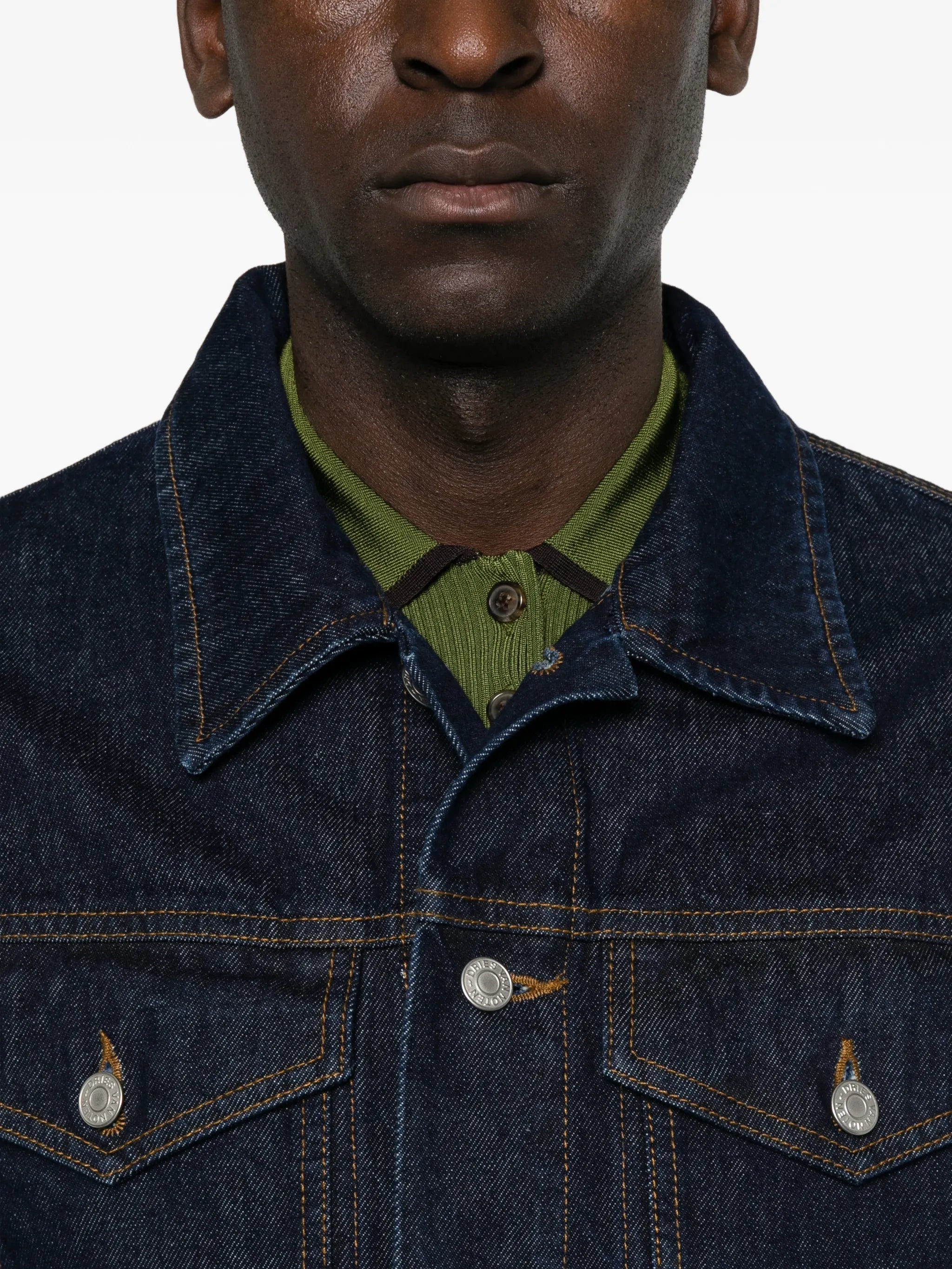 button-down denim jacket