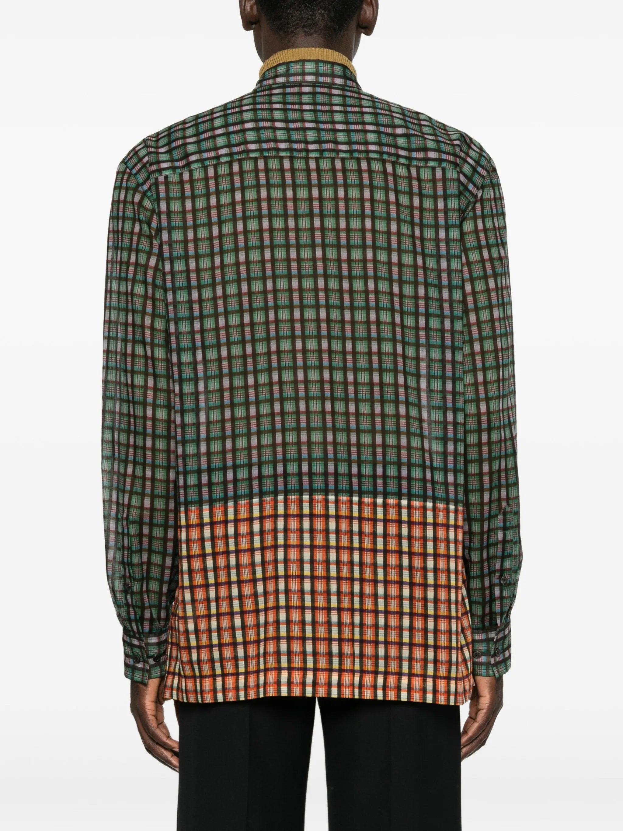 check-print long-sleeve shirt