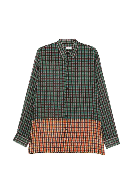 check-print long-sleeve shirt