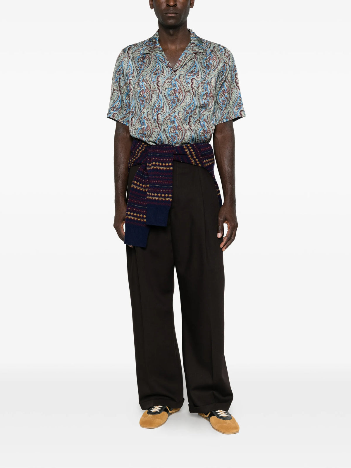 boxy jacquard shirt