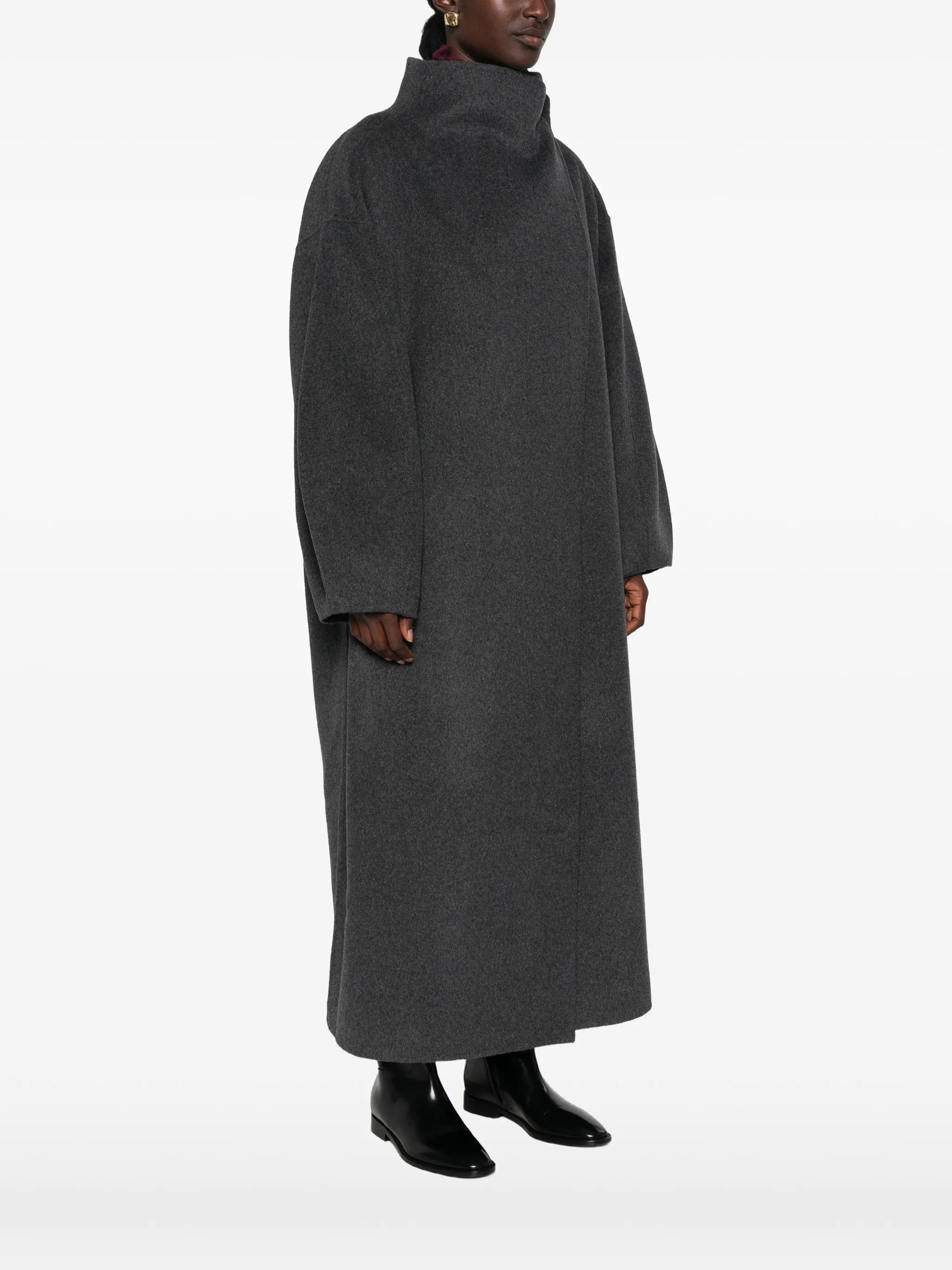Leroy funnel-neck coat