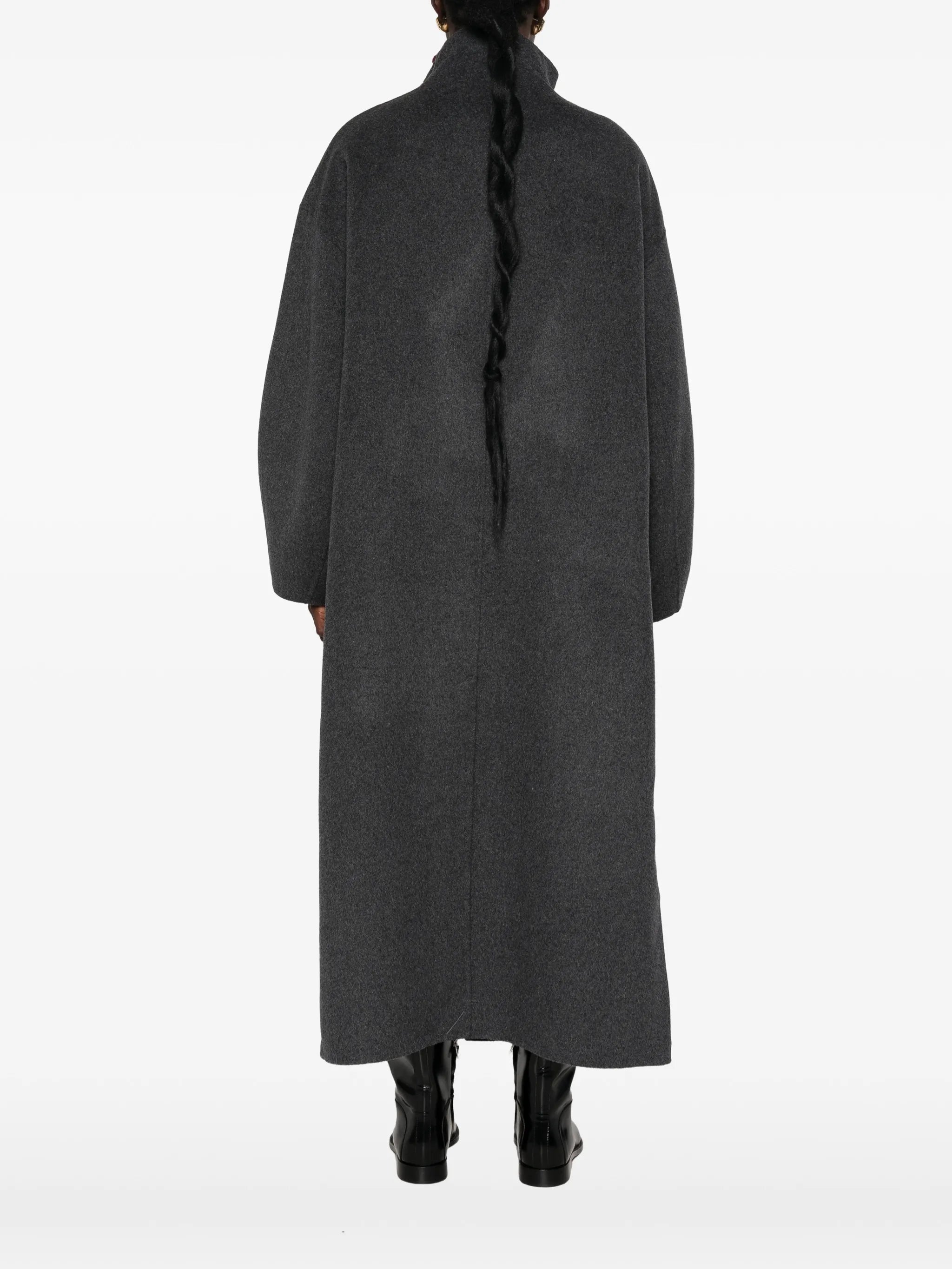 Leroy funnel-neck coat