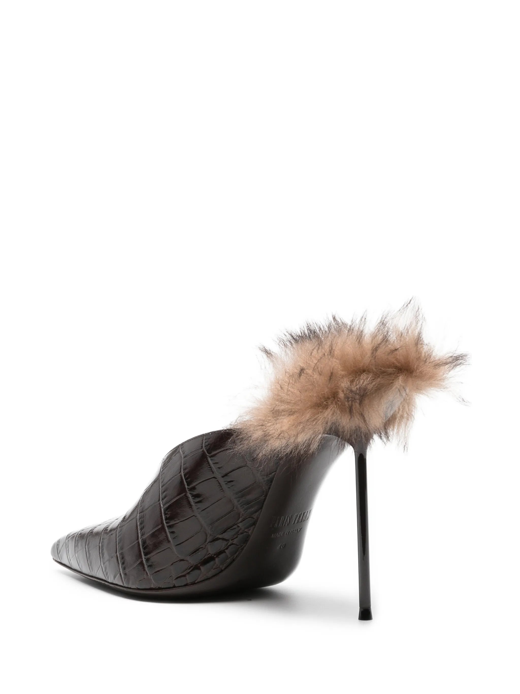 Lidia fur sabot shoes 105