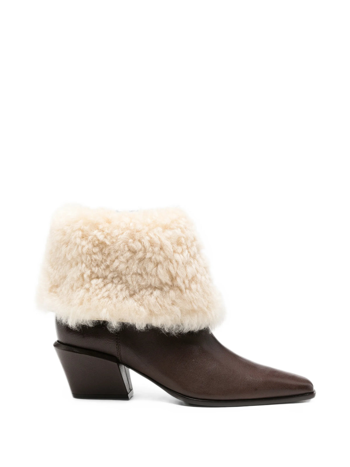 Bettina shearling-trim ankle boots