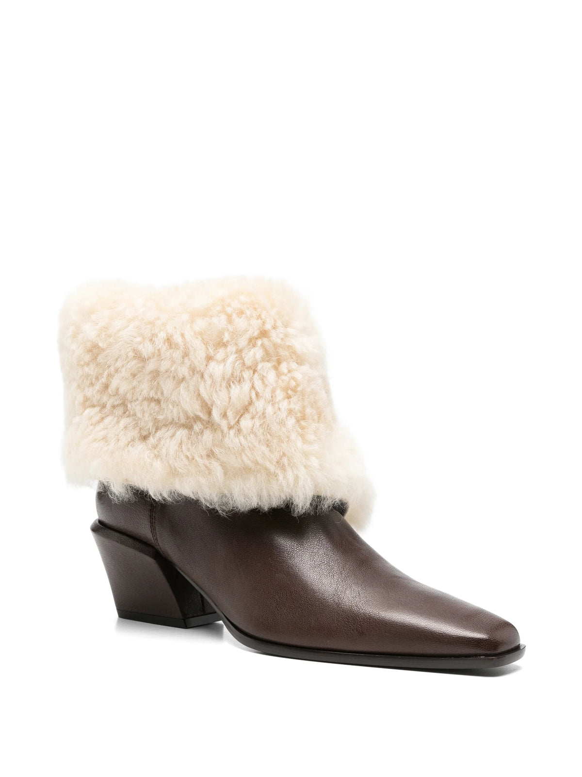 Bettina shearling-trim ankle boots