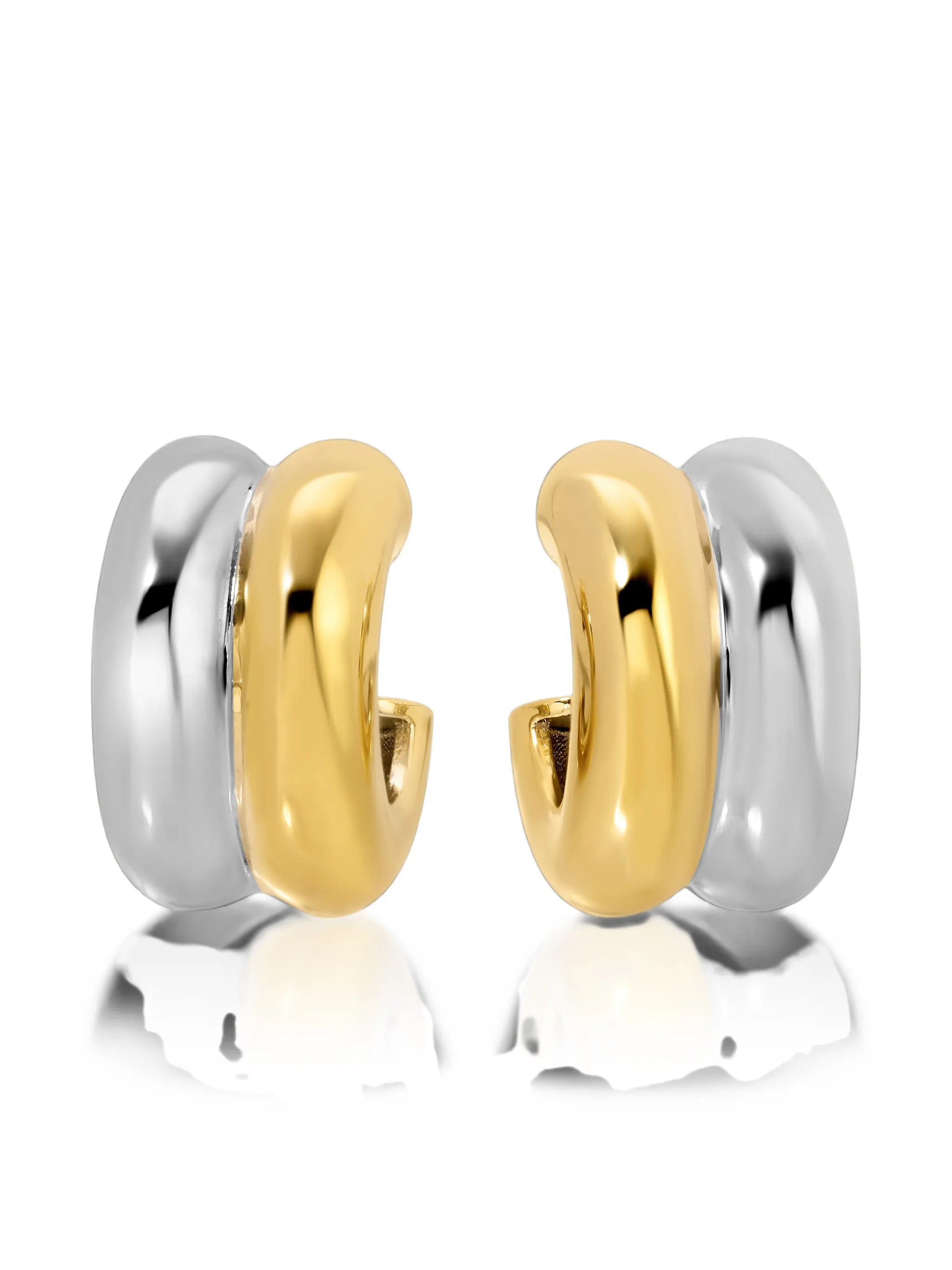 Wes two-tone hoop earrings