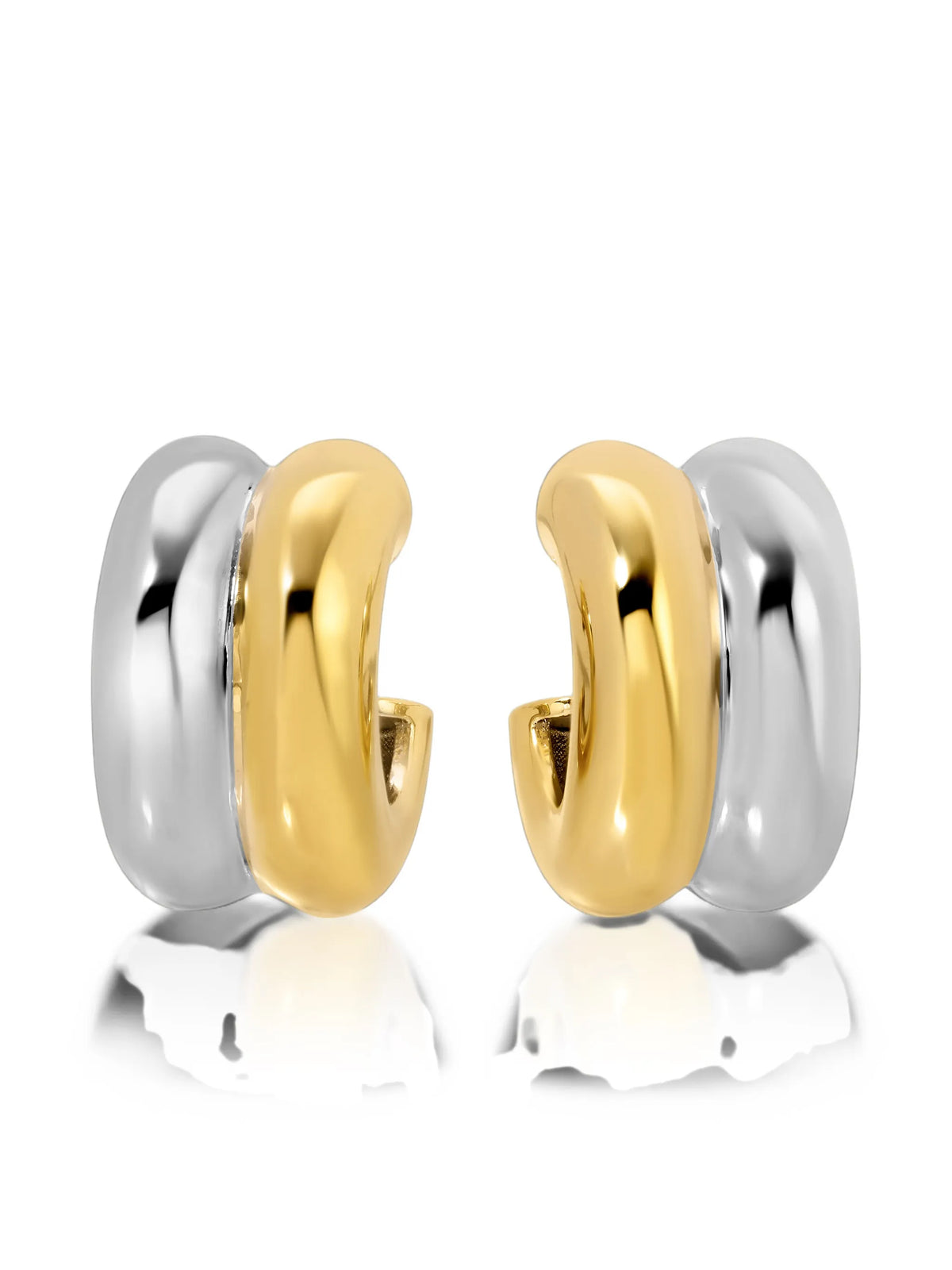 Wes two-tone hoop earrings