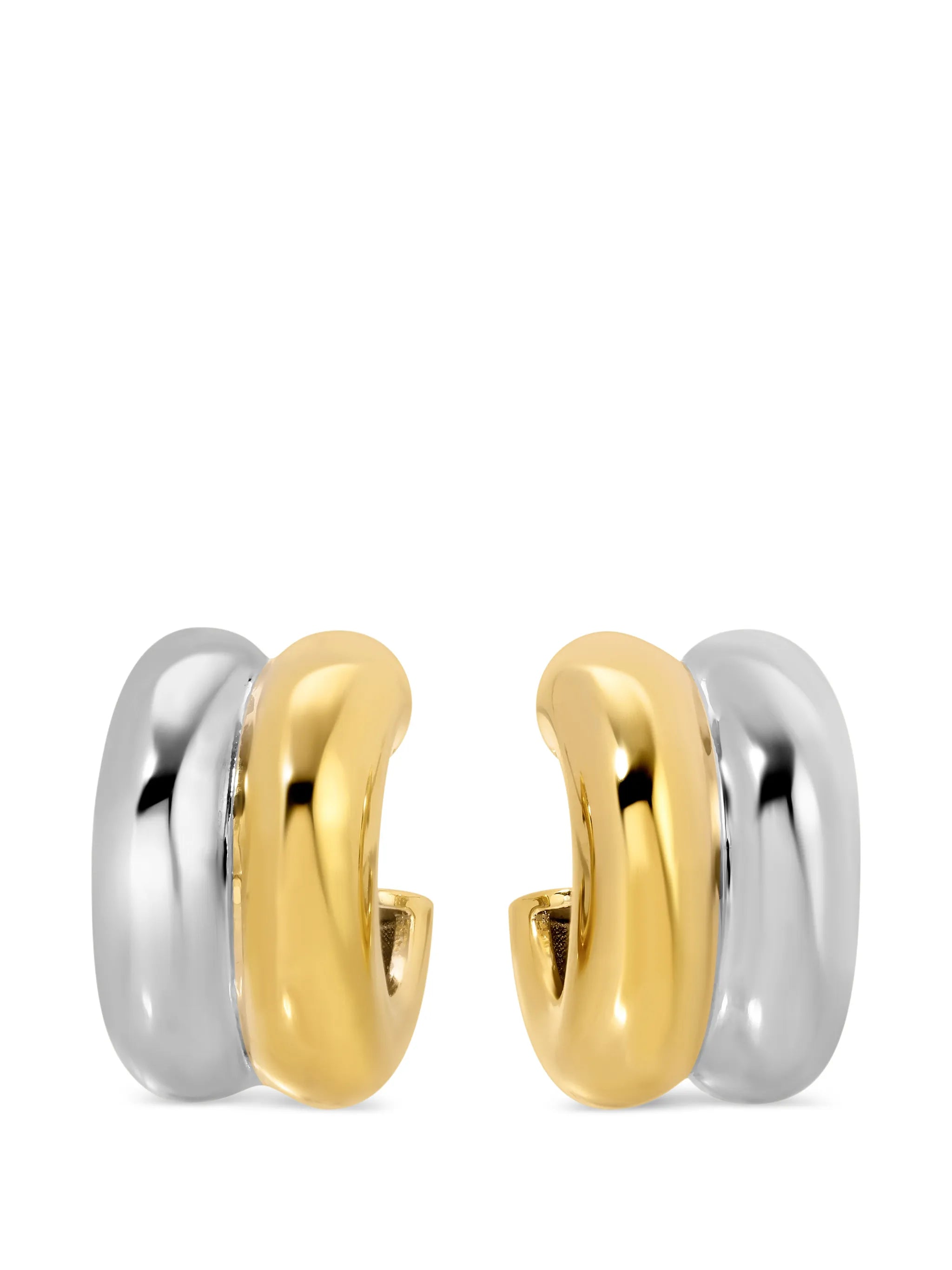 Wes two-tone hoop earrings