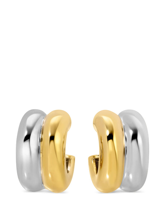 Wes two-tone hoop earrings