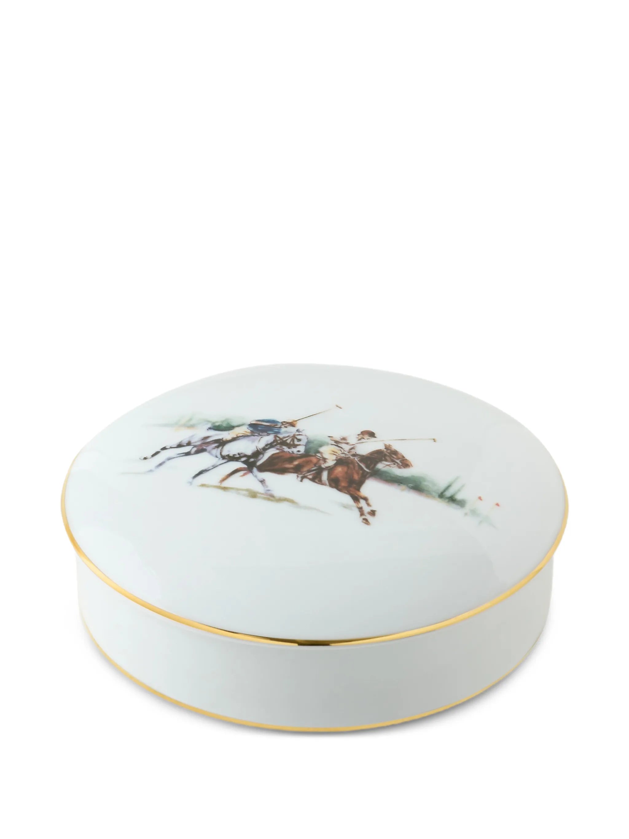 Winthrop polo-print trinket box