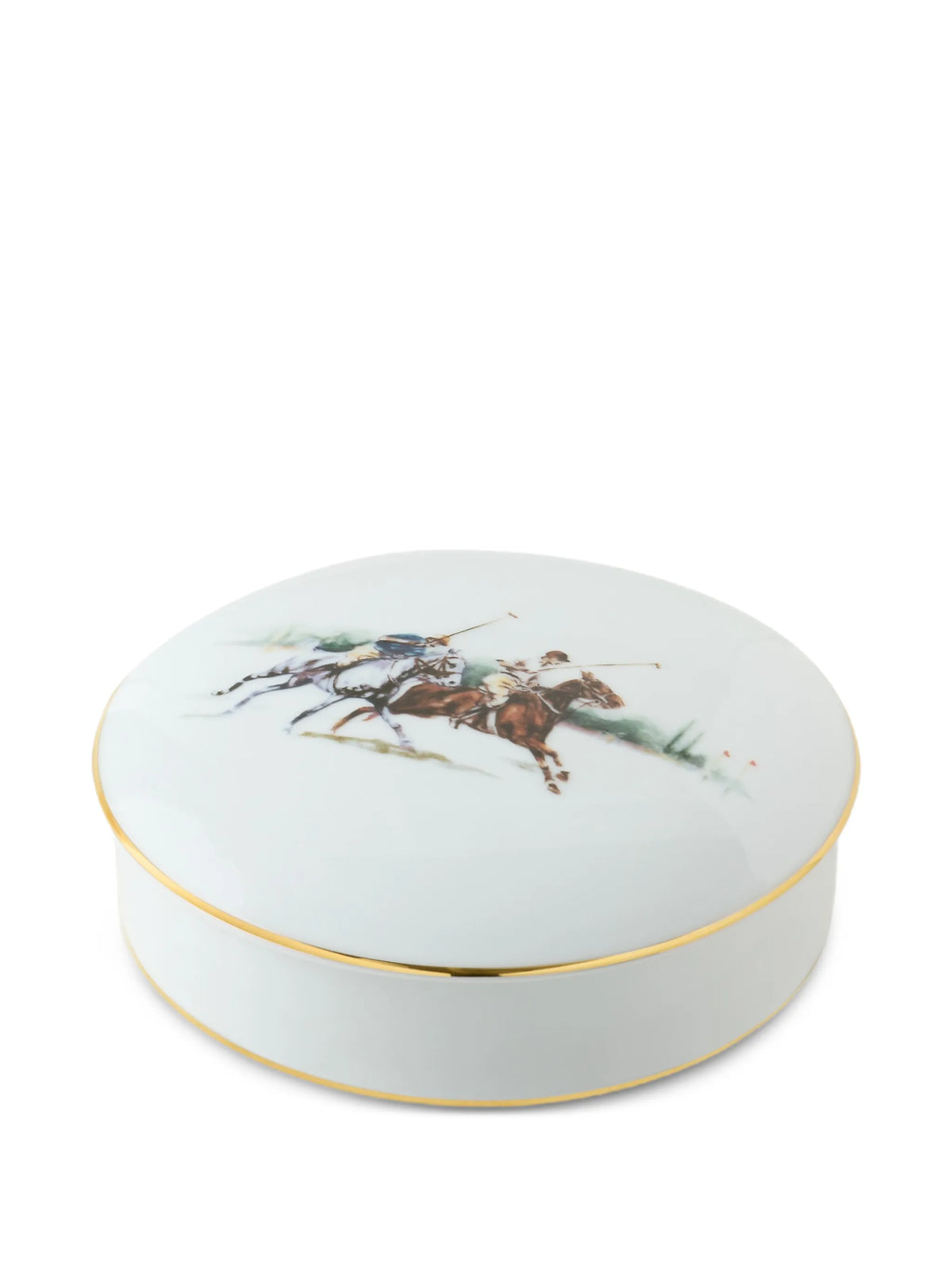 Winthrop polo-print trinket box