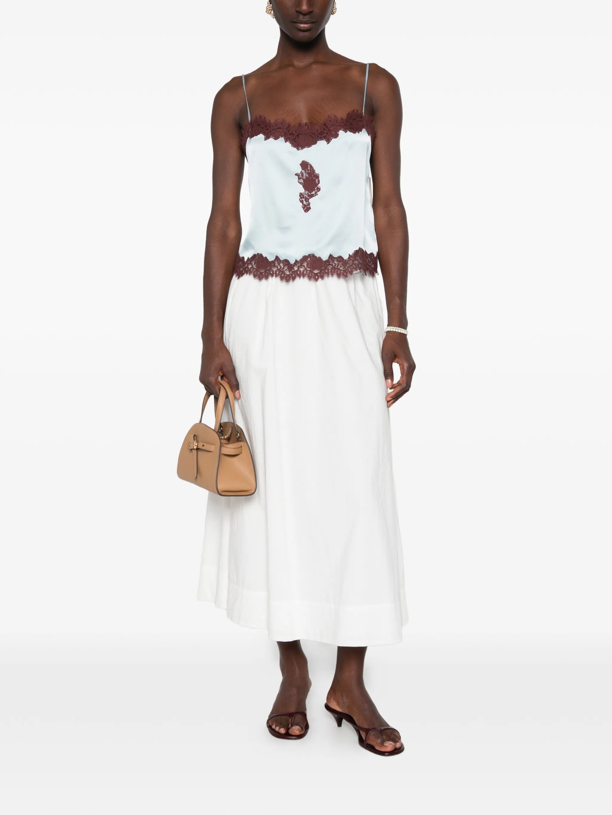 Avelaine lace-trim top