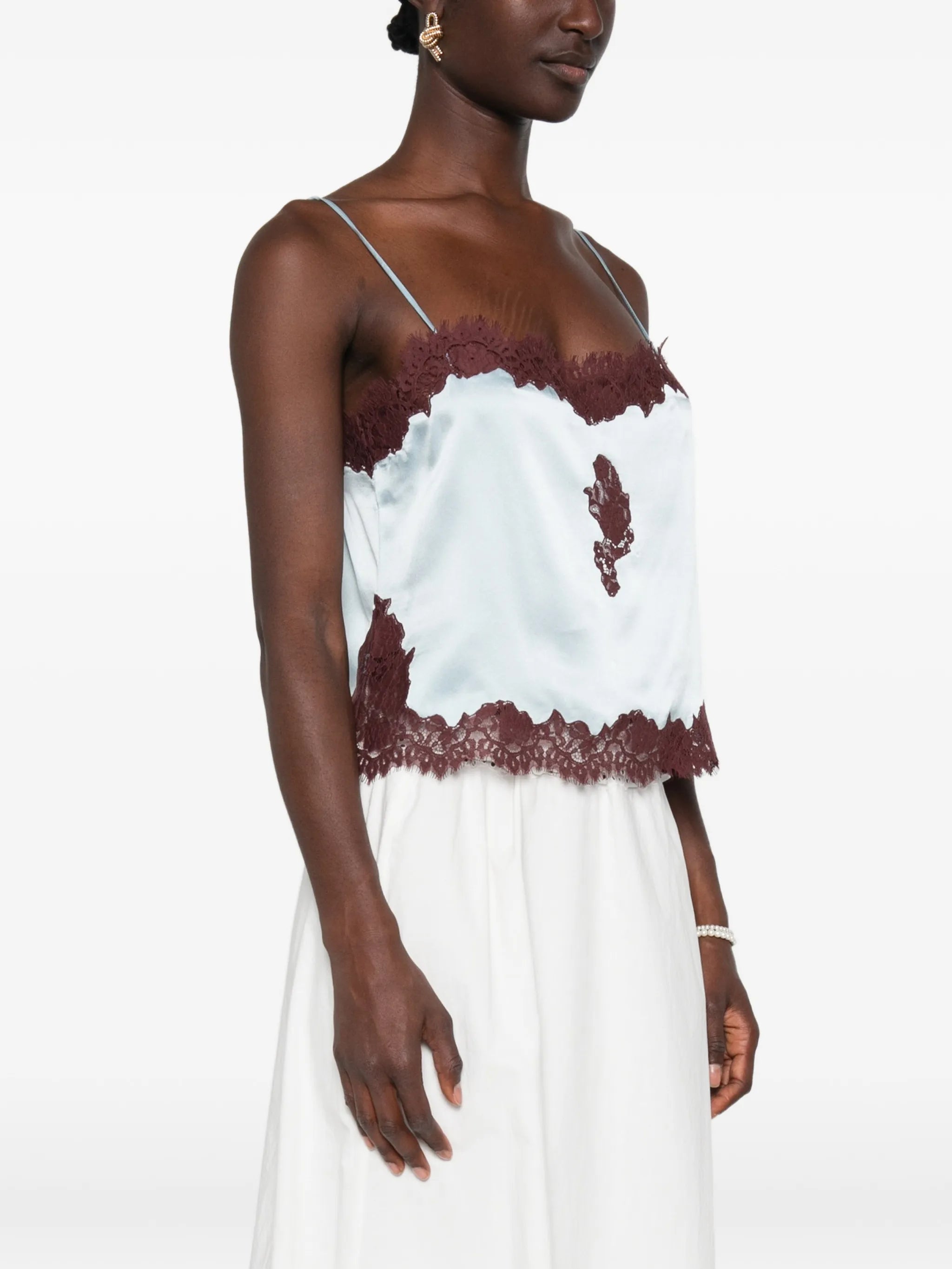 Avelaine lace-trim top