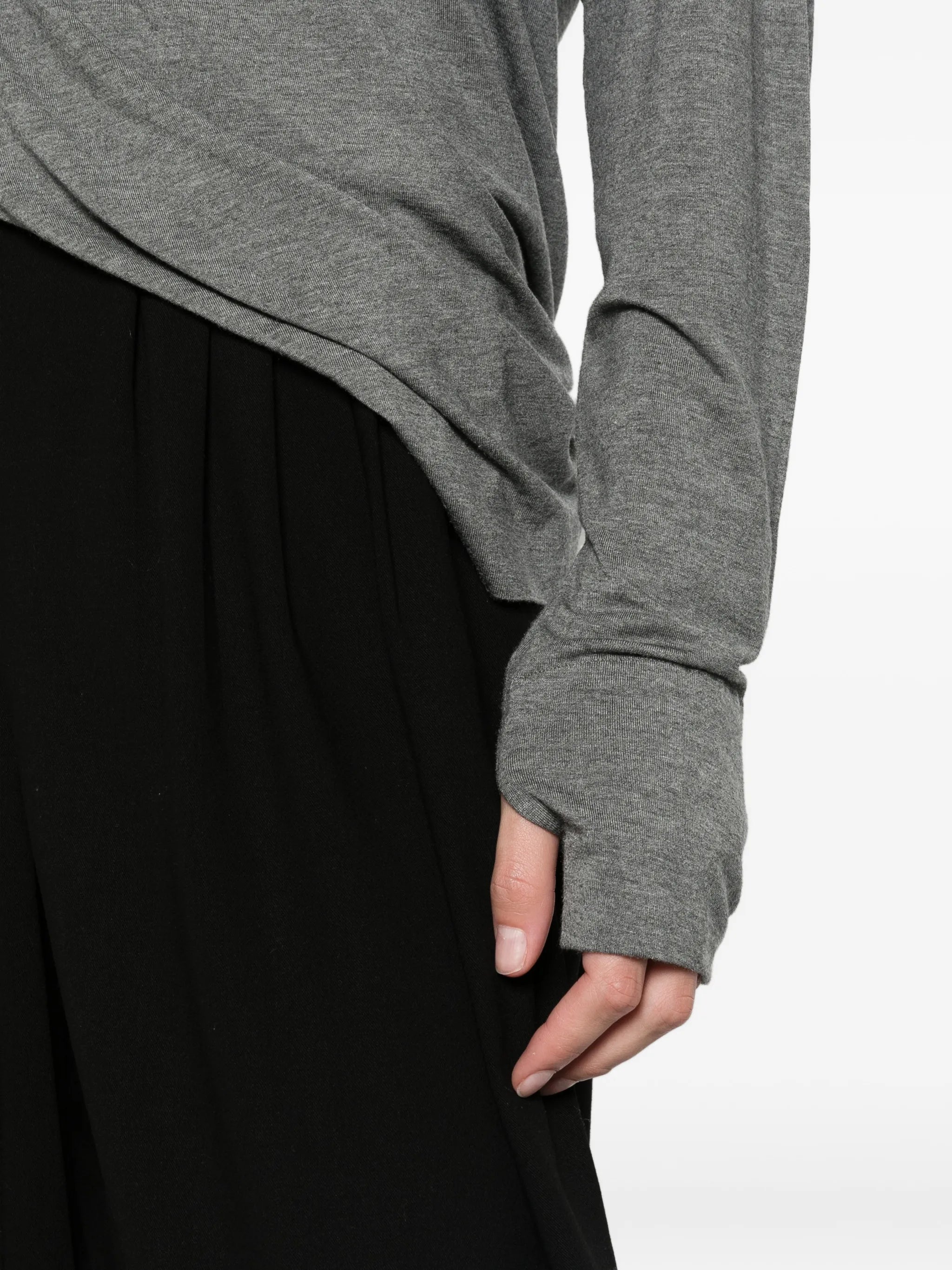 long-sleeve turtleneck easy-fit top