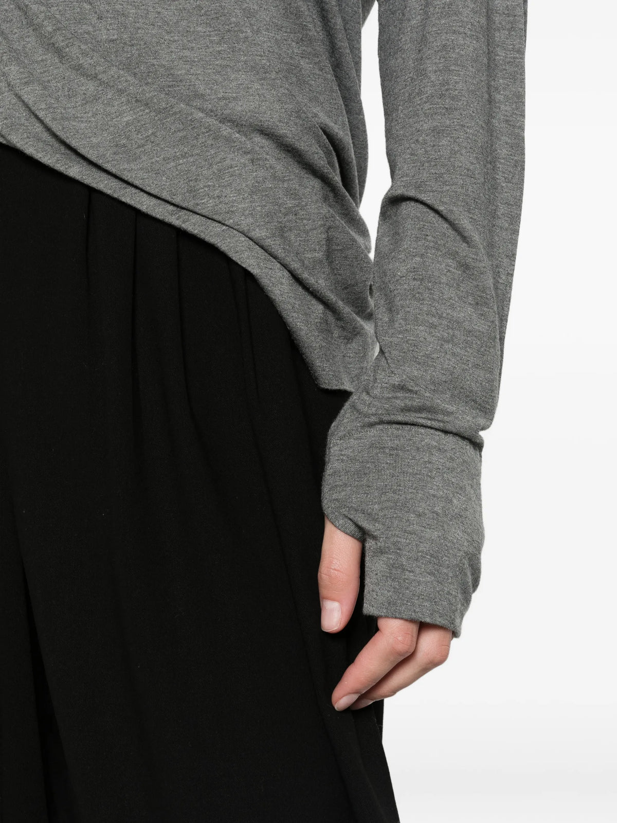 long-sleeve turtleneck easy-fit top