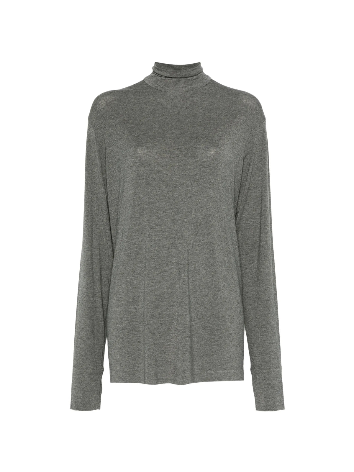 long-sleeve turtleneck easy-fit top