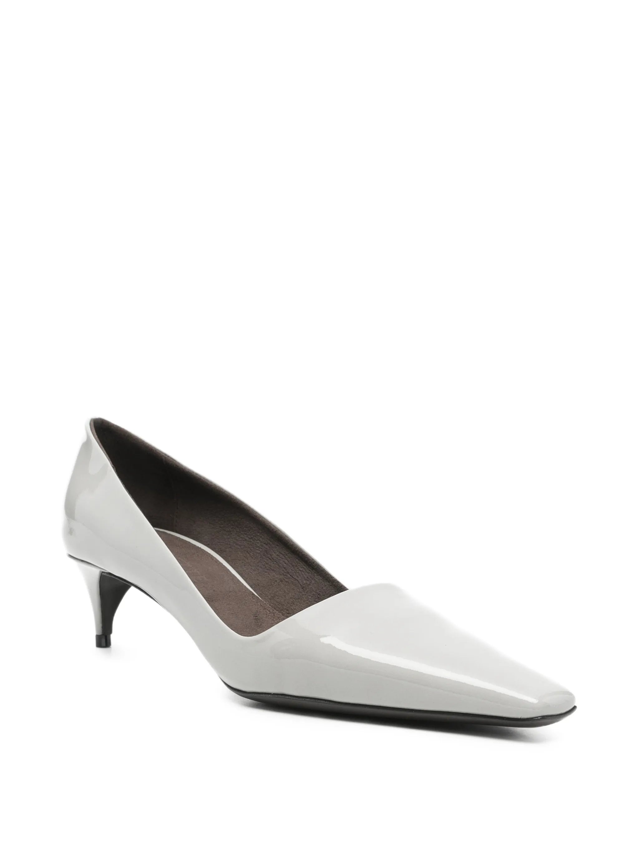 patent-leather point-toe heeled pumps