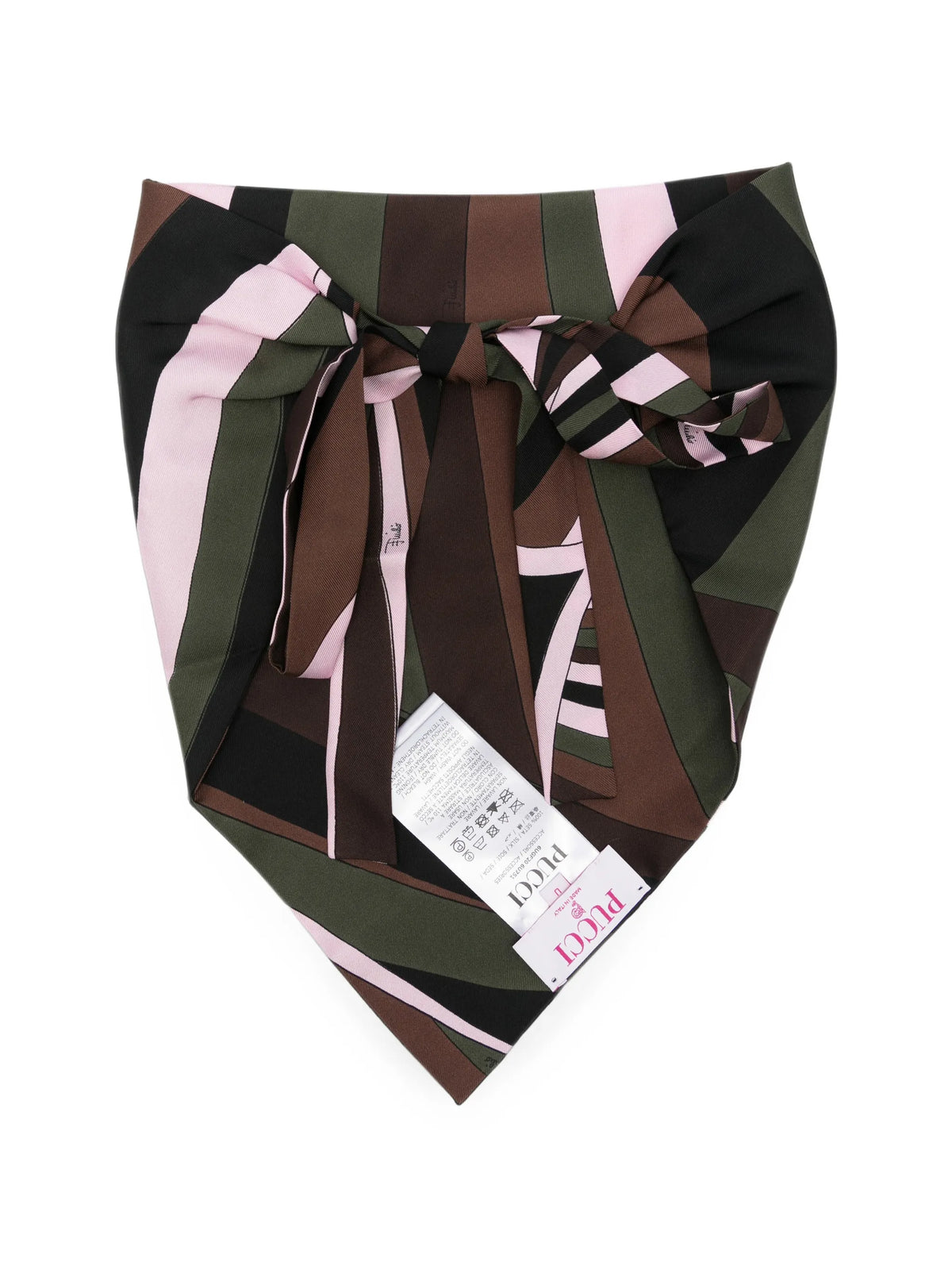 printed silk-twill bandana