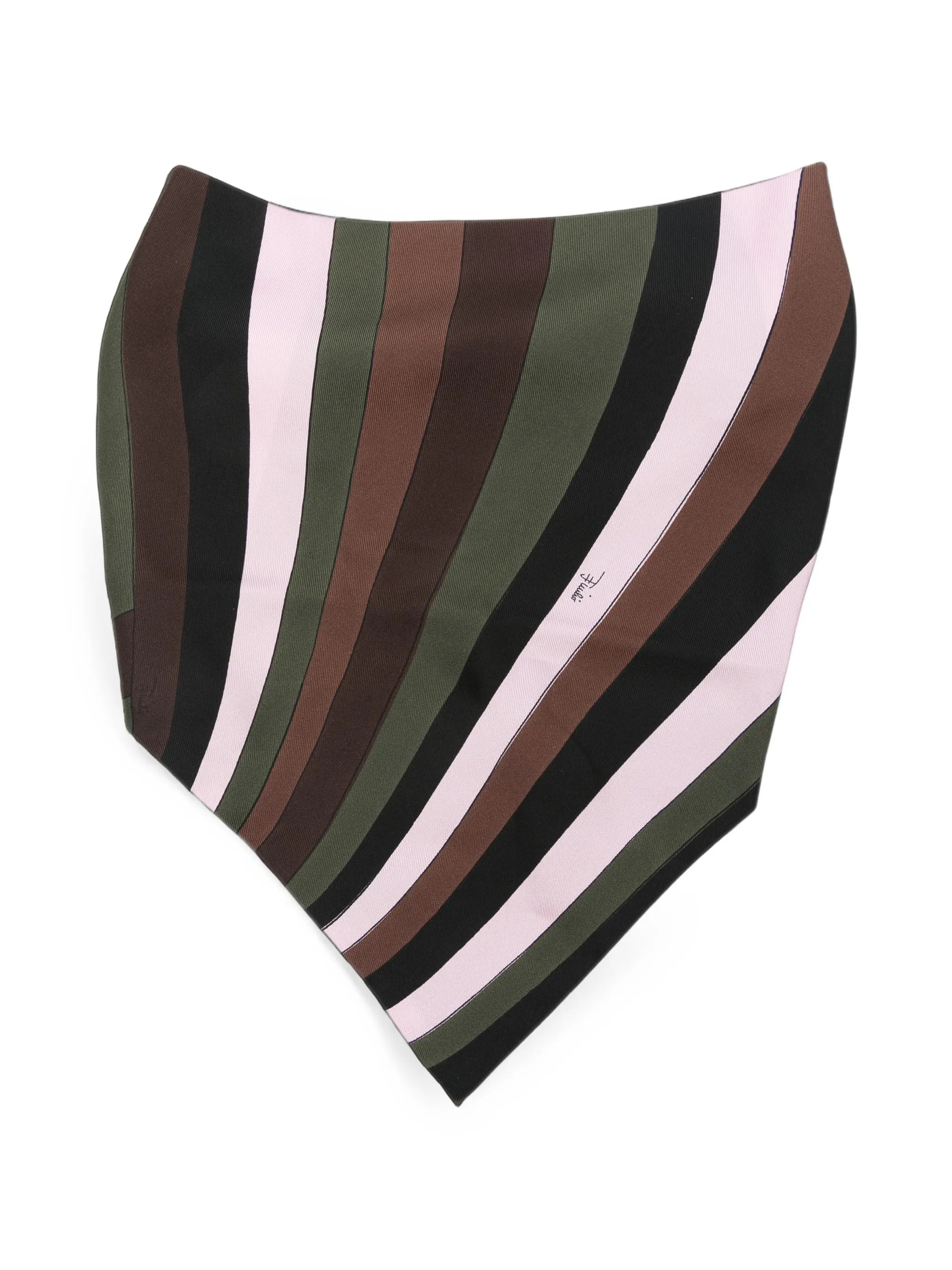 printed silk-twill bandana