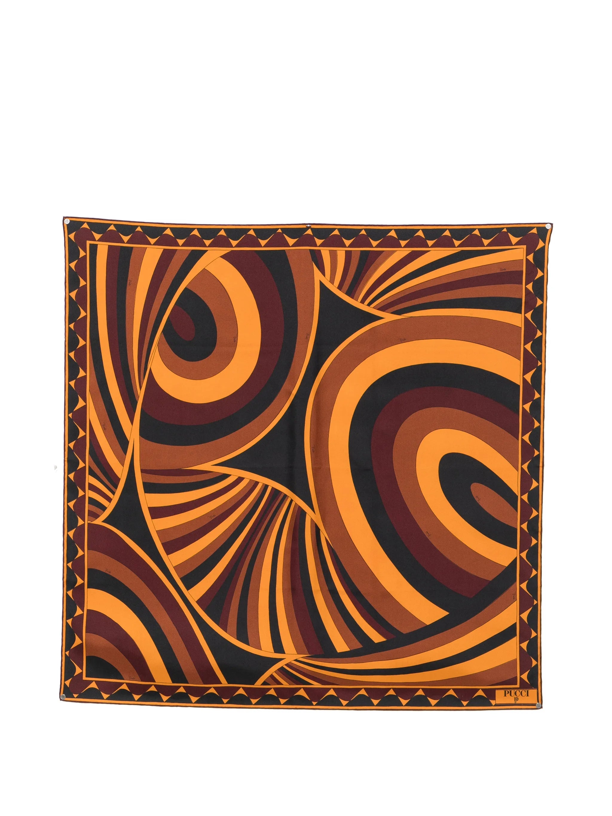geometric-print scarf