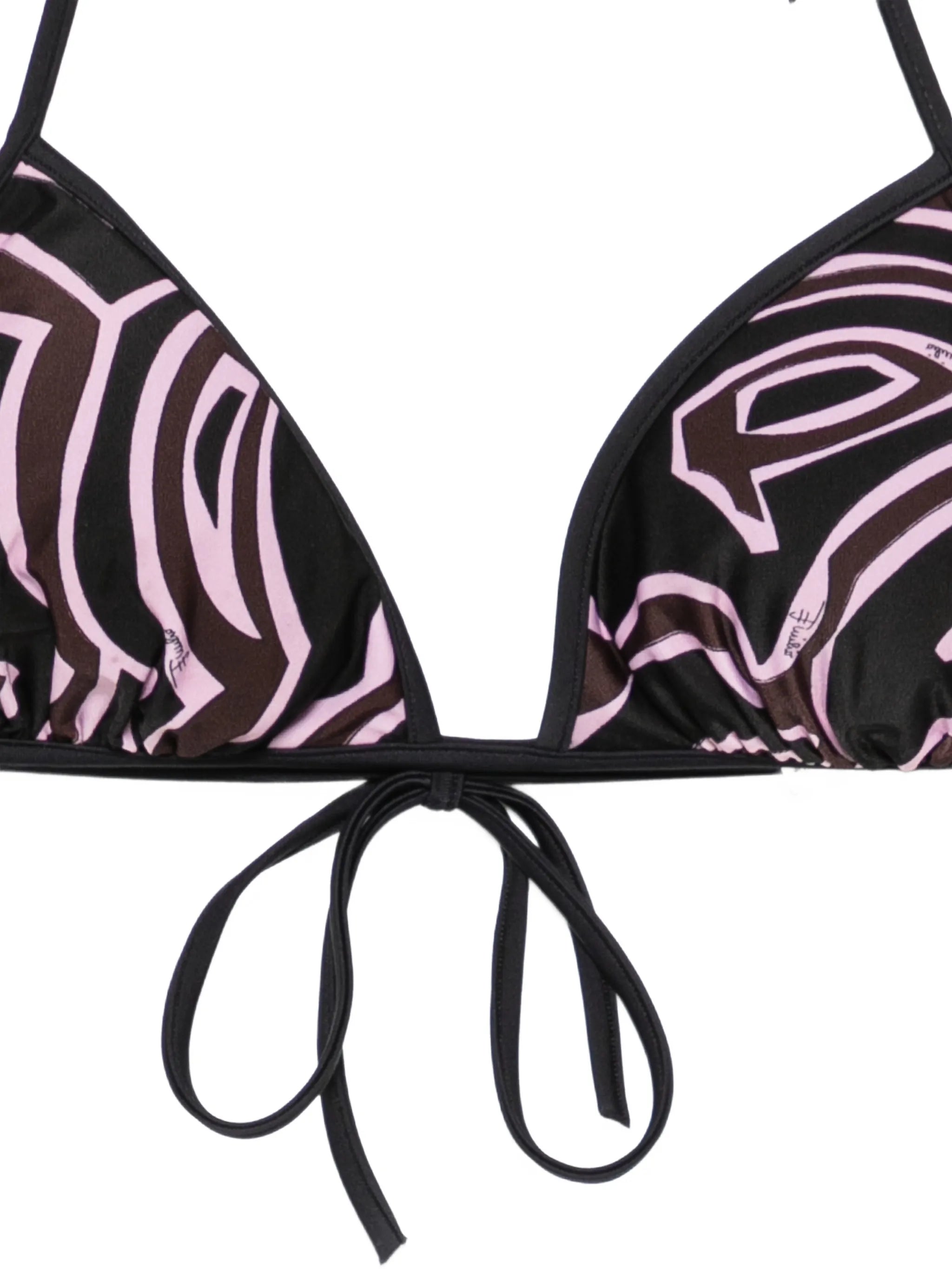 Labirinto-print bikini top