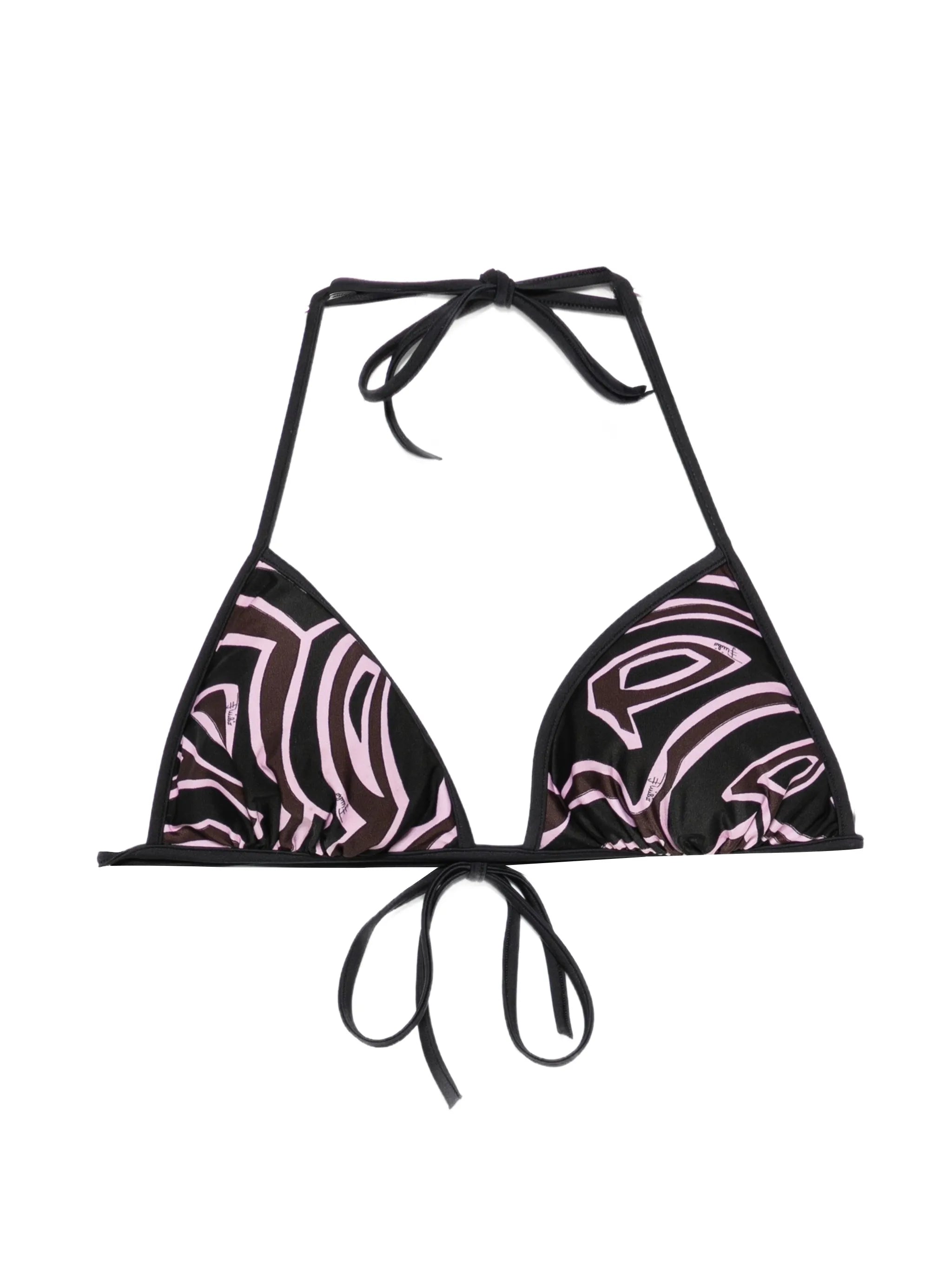 Labirinto-print bikini top