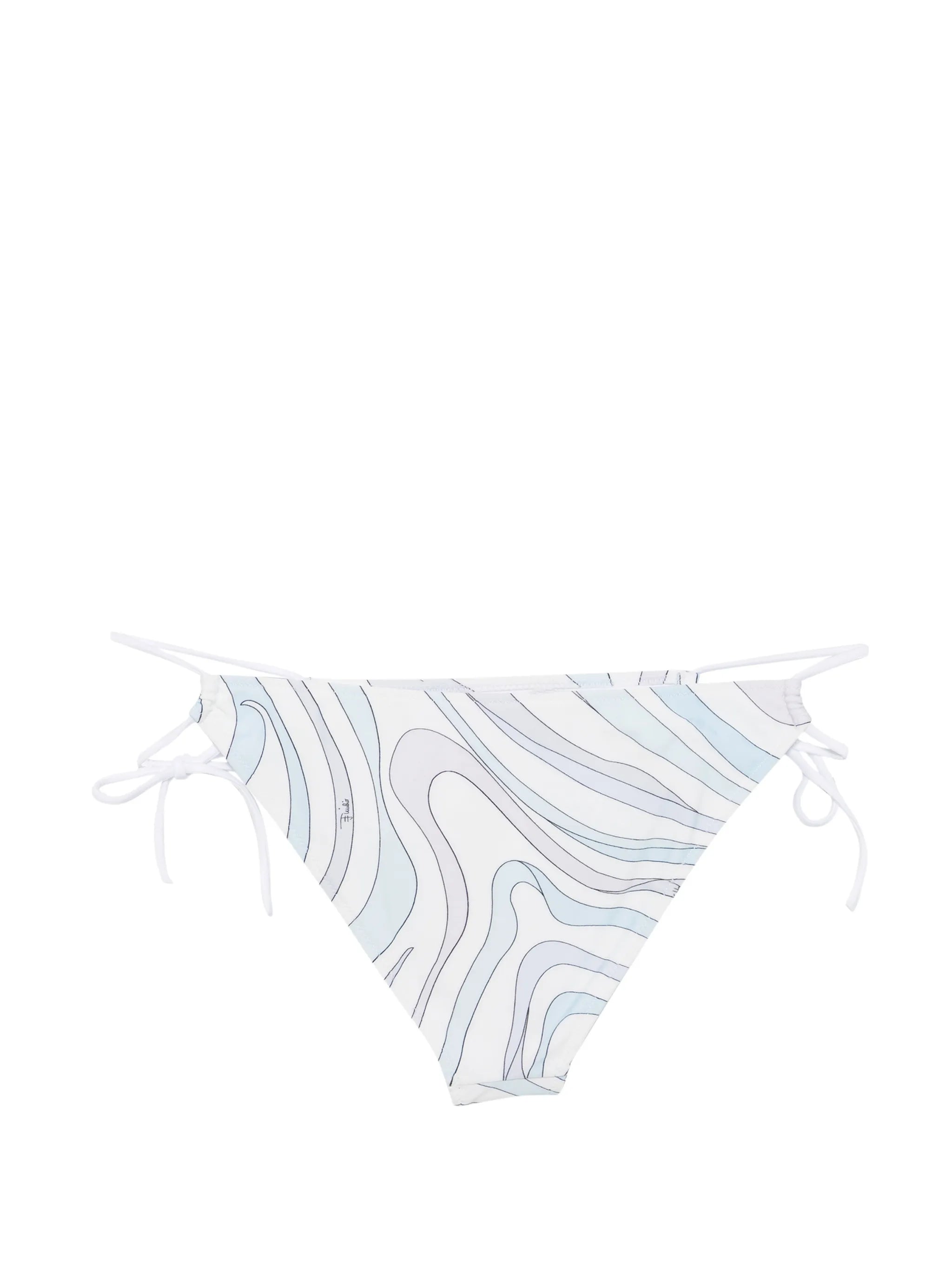Iride-print side-tie bikini bottoms