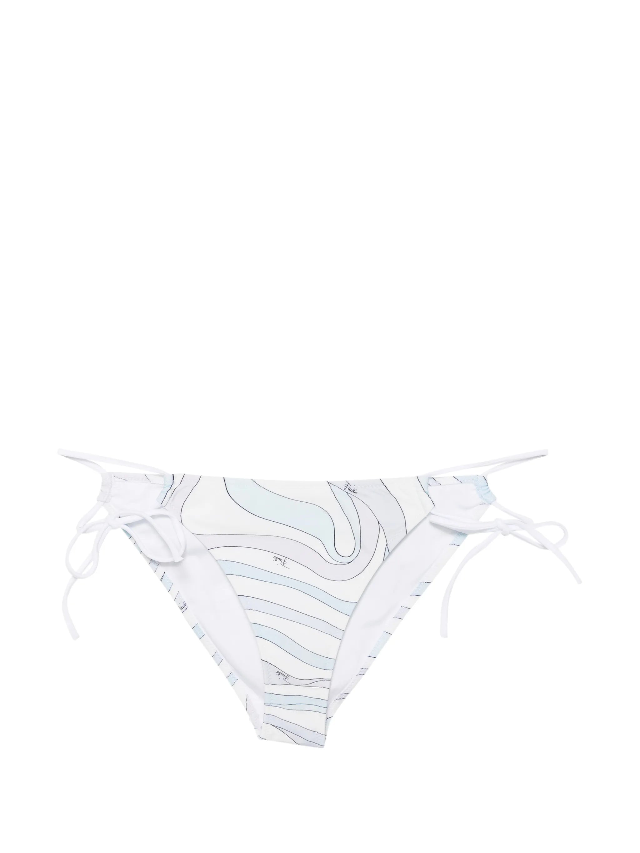 Iride-print side-tie bikini bottoms