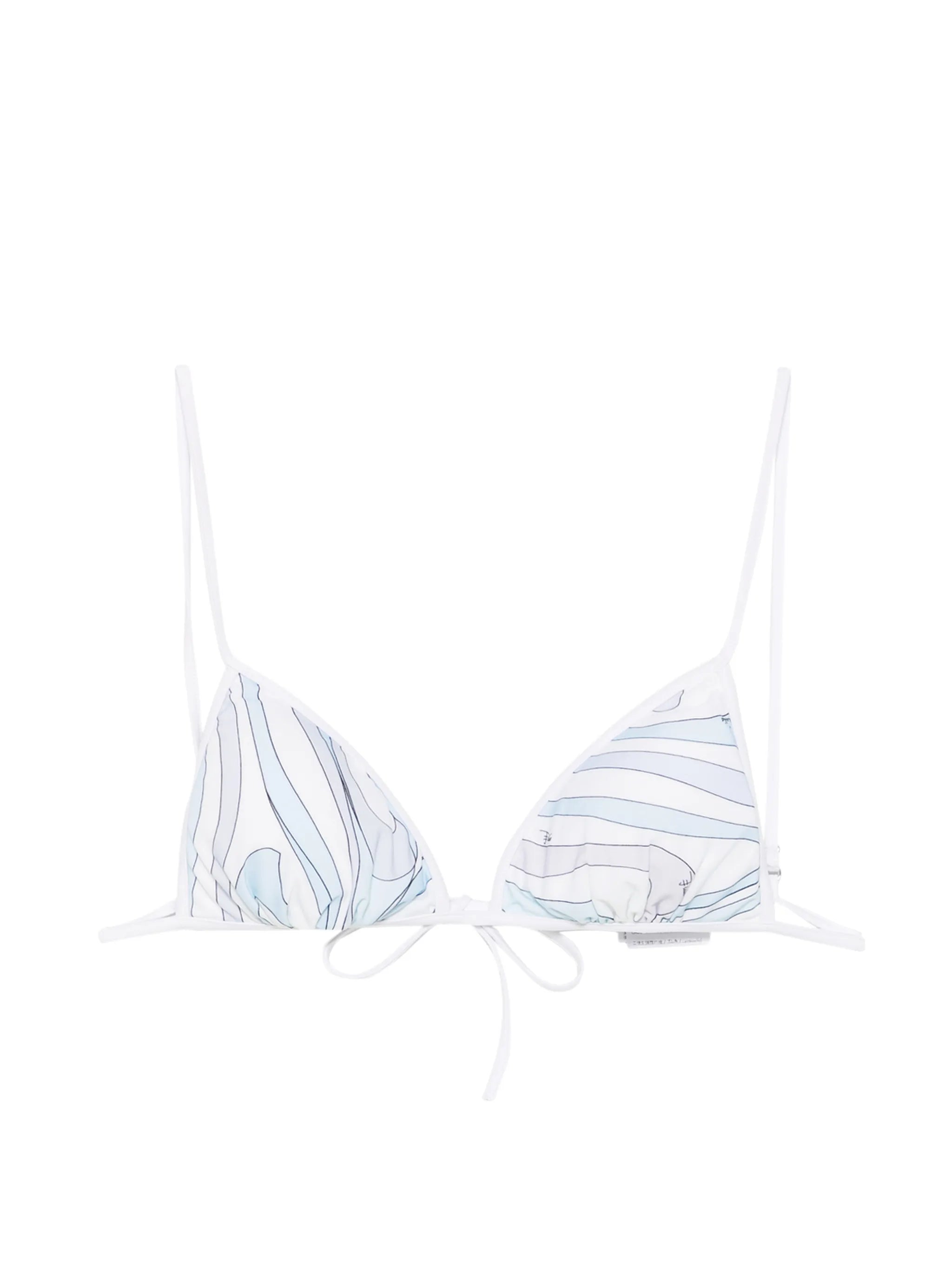 abstract-print triangle bikini top