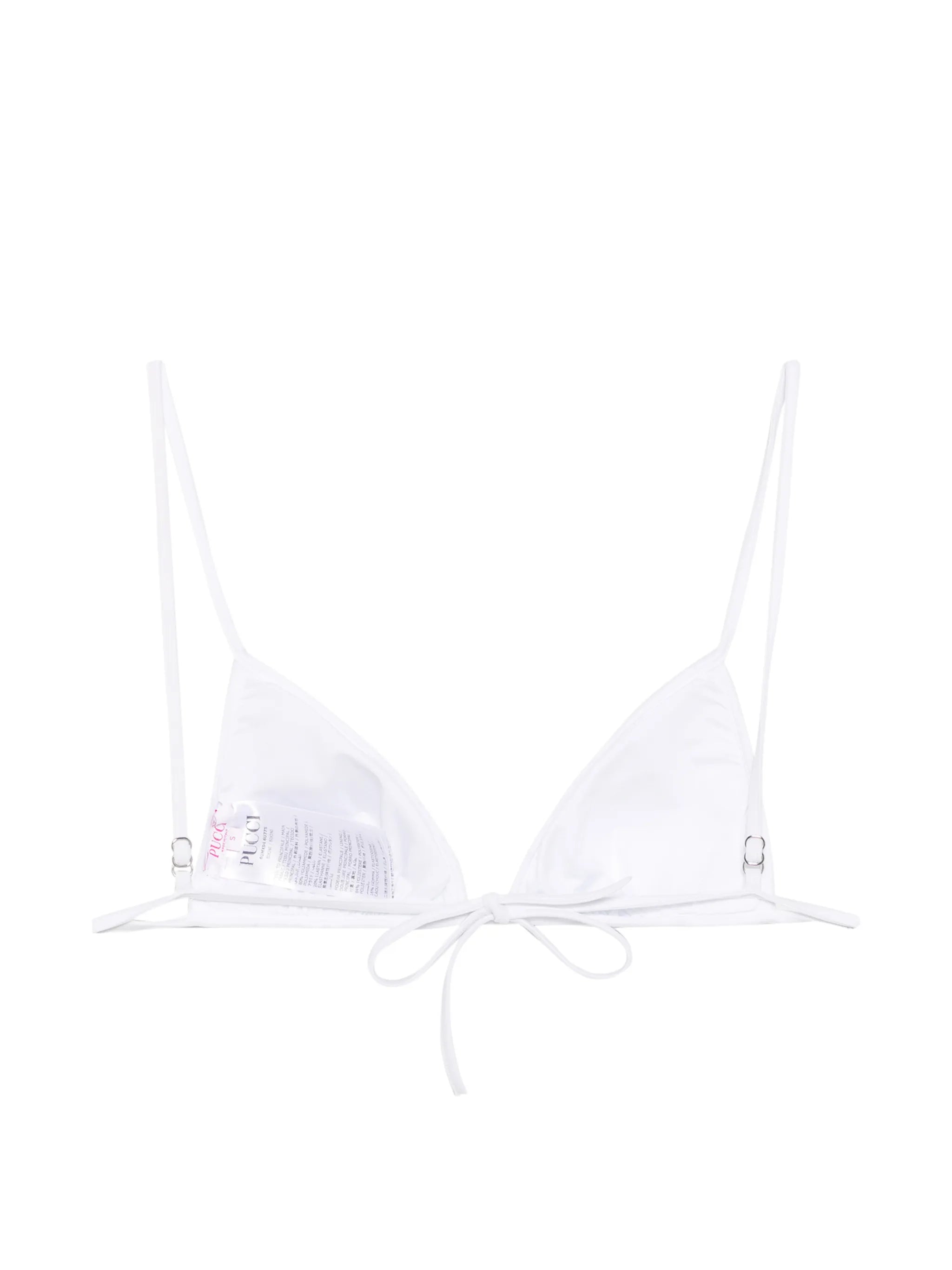 abstract-print triangle bikini top